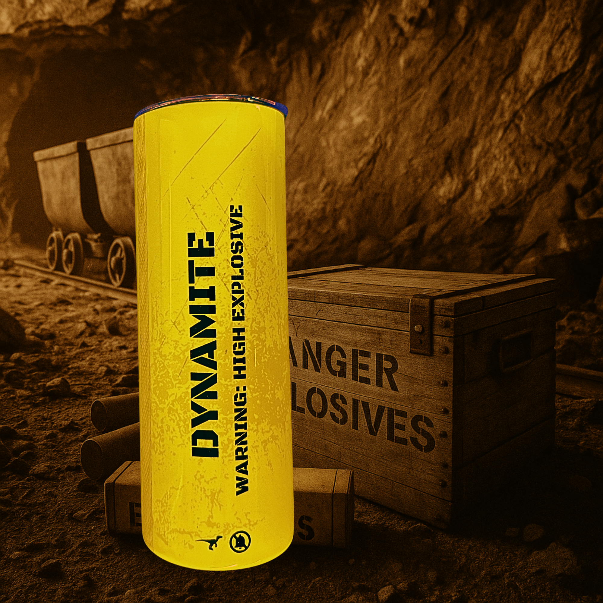 20oz Dynamite Tumbler (YELLOW/CUSTOM) - Military Inspired Insulated Drinkware