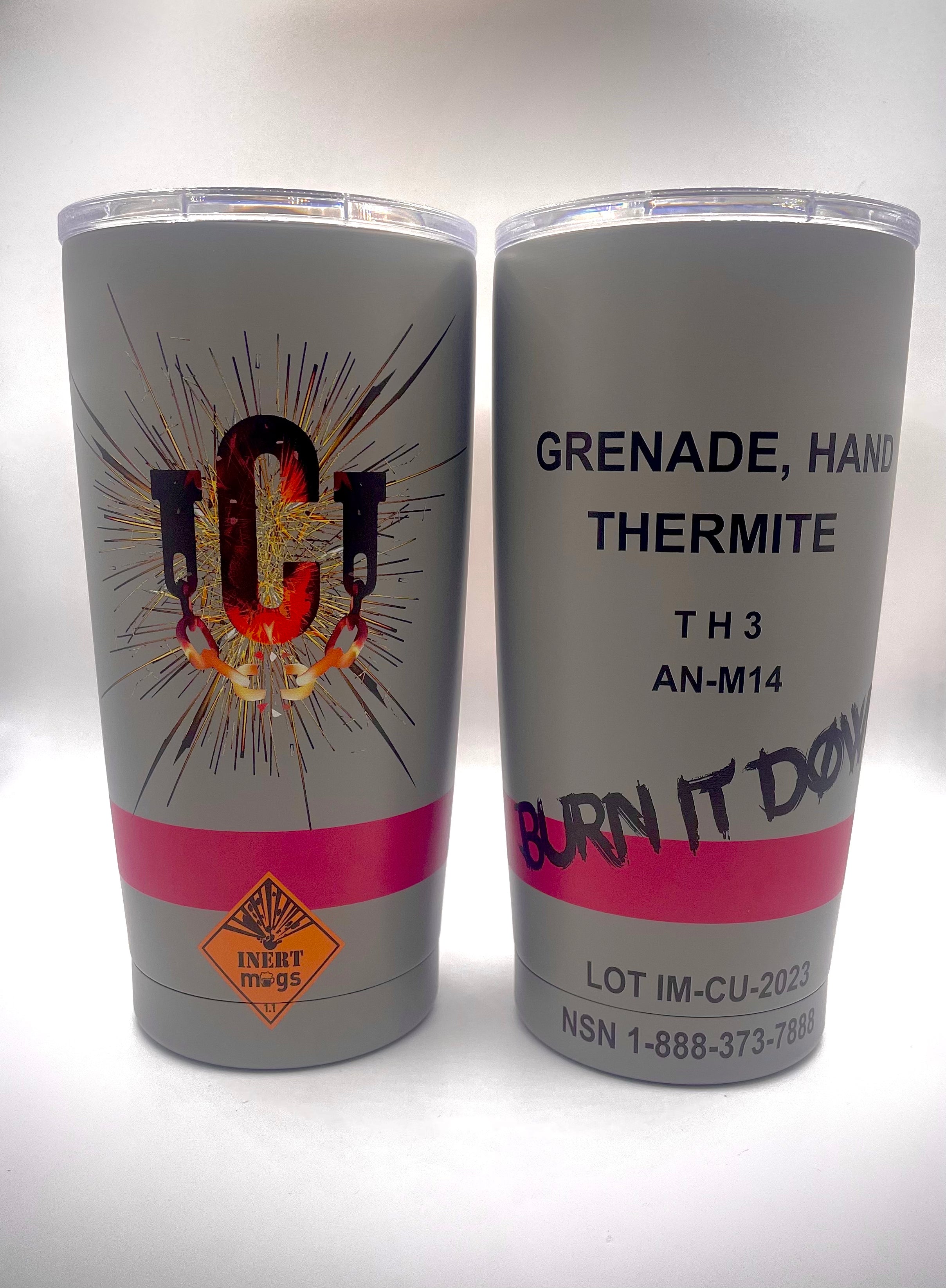 20oz Change Unchained “Burn It Down” Thermite Tumbler - GRAY