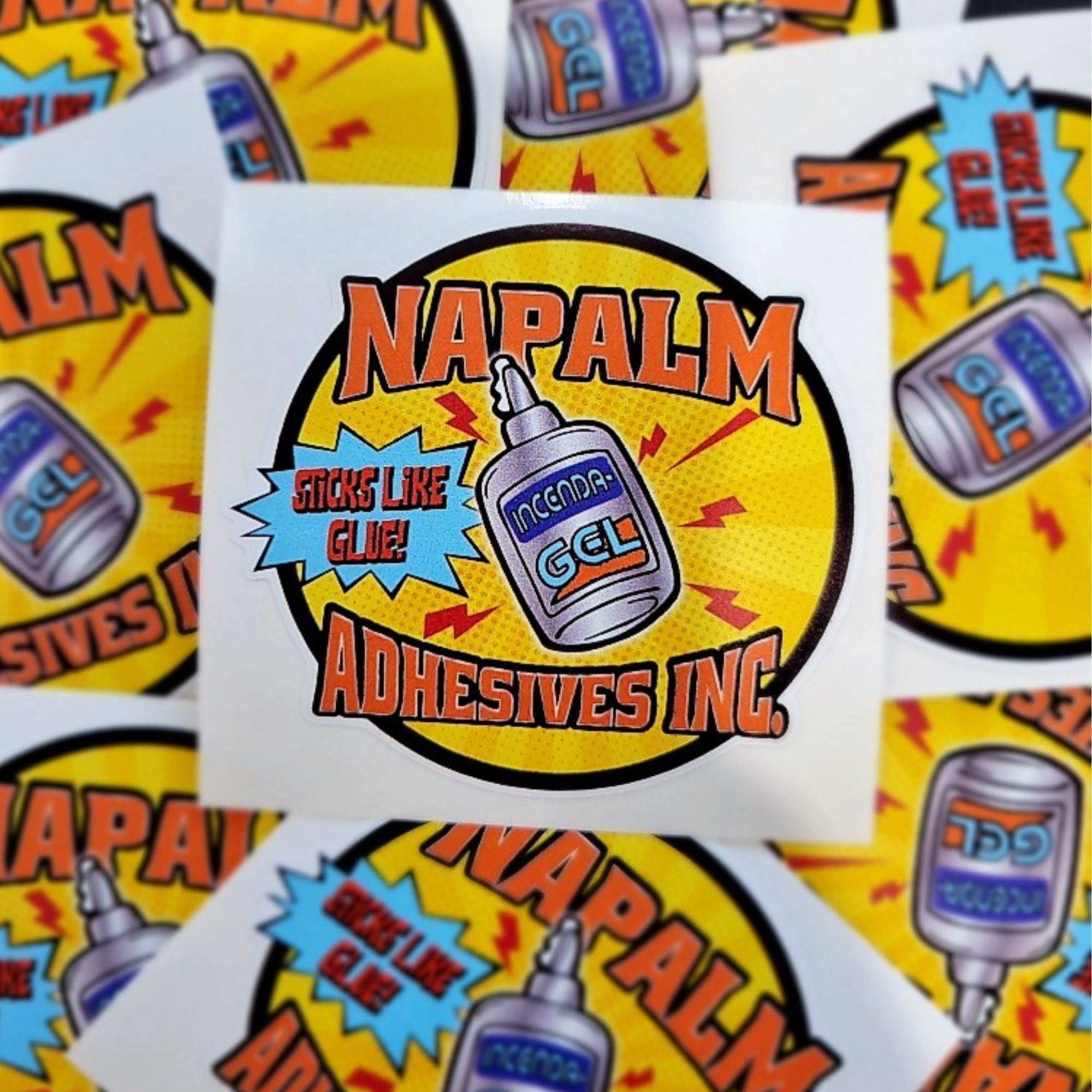 Napalm Adhesives Co. Sticker