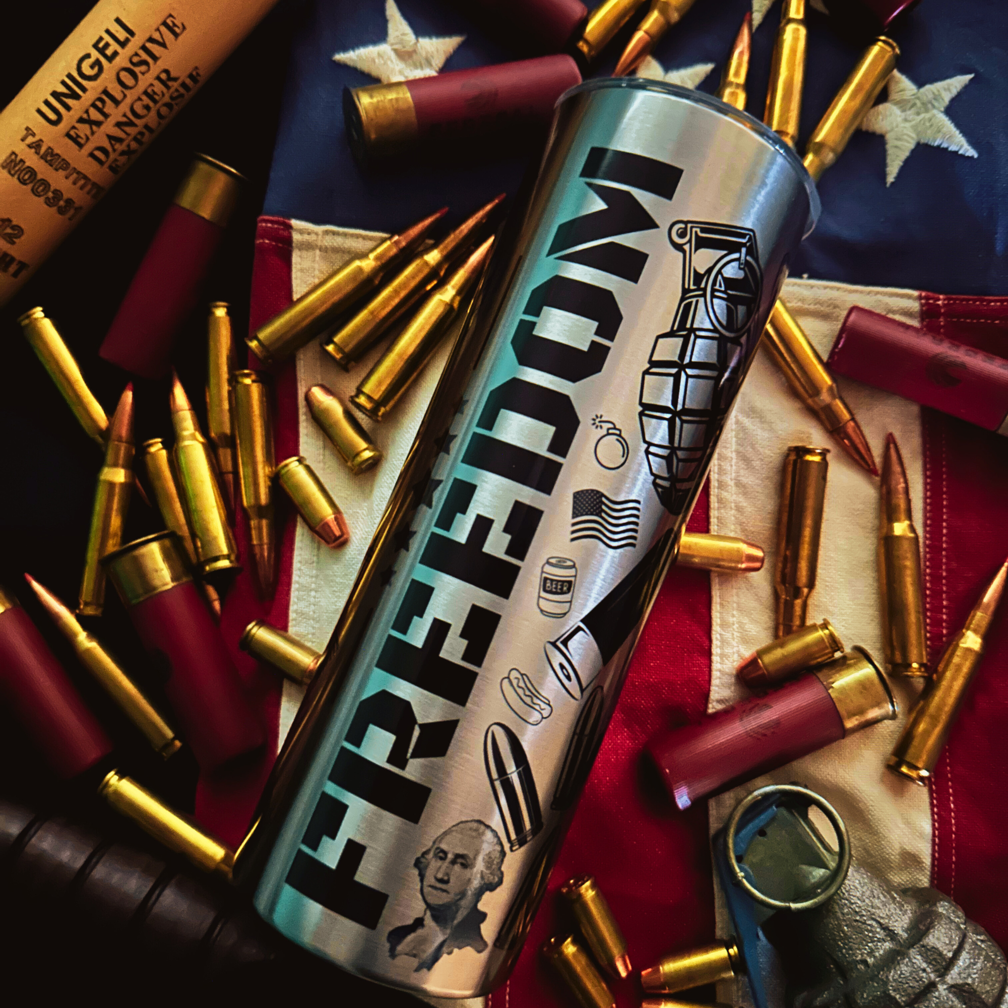 20oz Where's Waldo FREEDOM Tumbler - Military Inspired, Insulated Drinkware