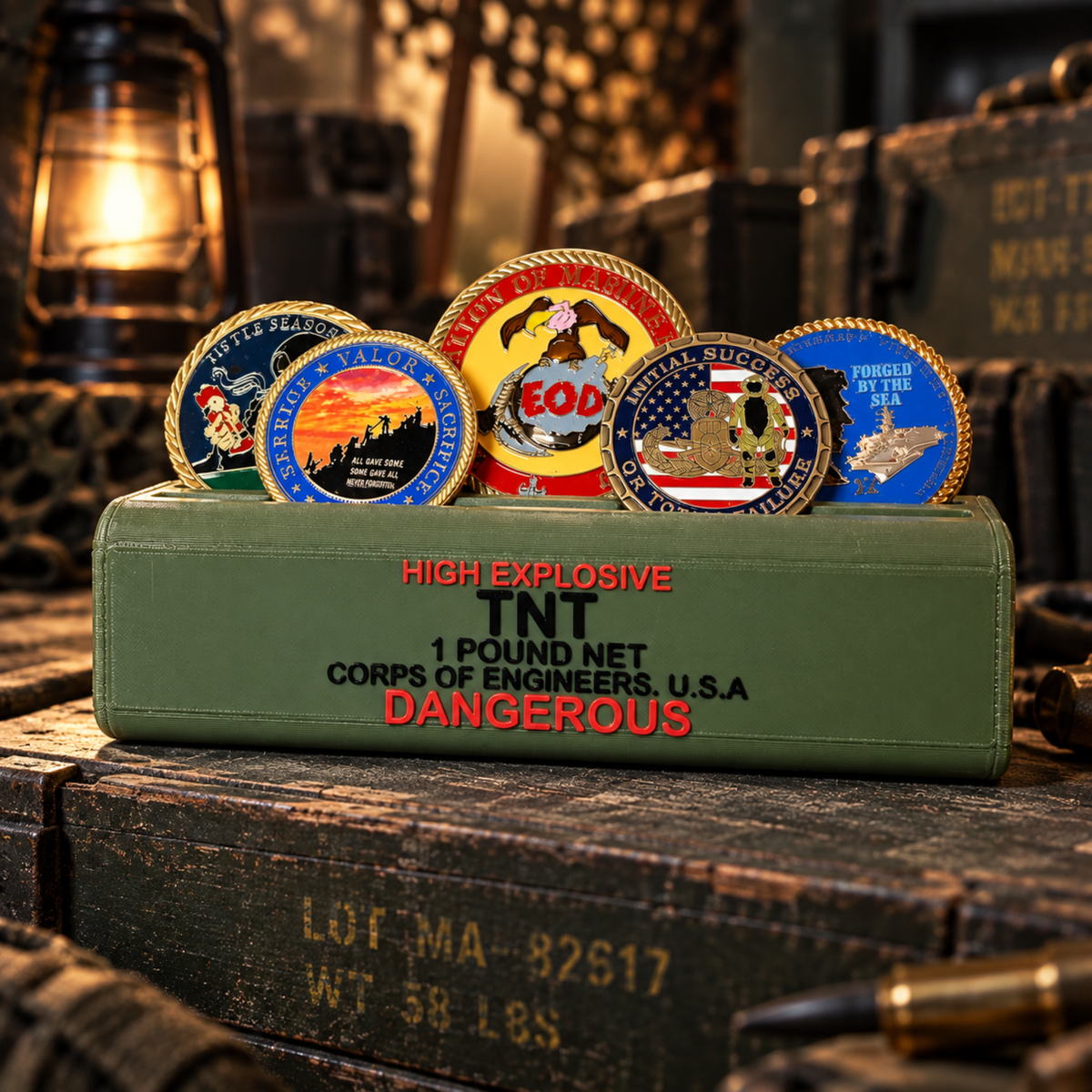 TNT Challenge Coin Holder