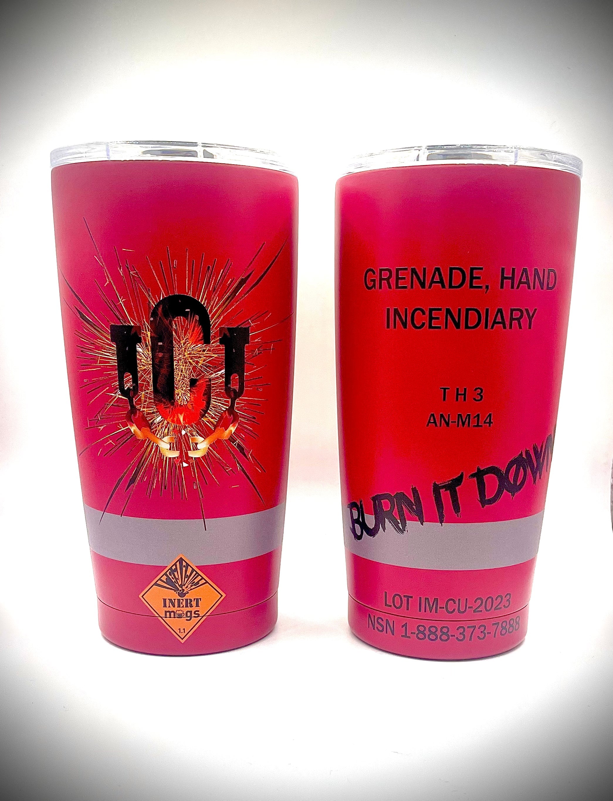 20oz Change Unchained “Burn It Down” Thermite Tumbler - RED