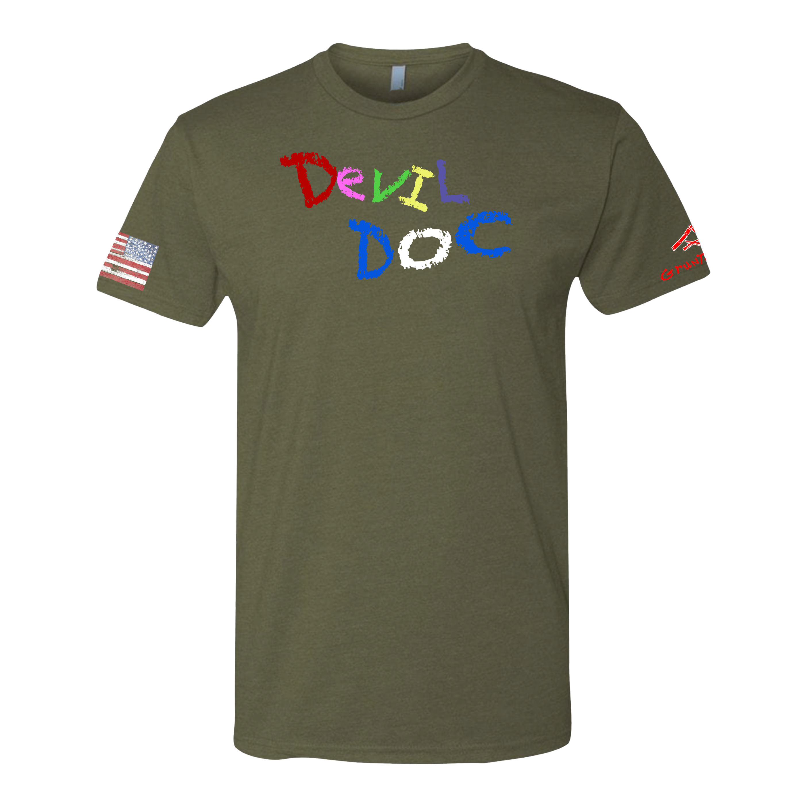 DEVIL DOC-Crayon Shirt (OD OR CHARCOAL GRAY)