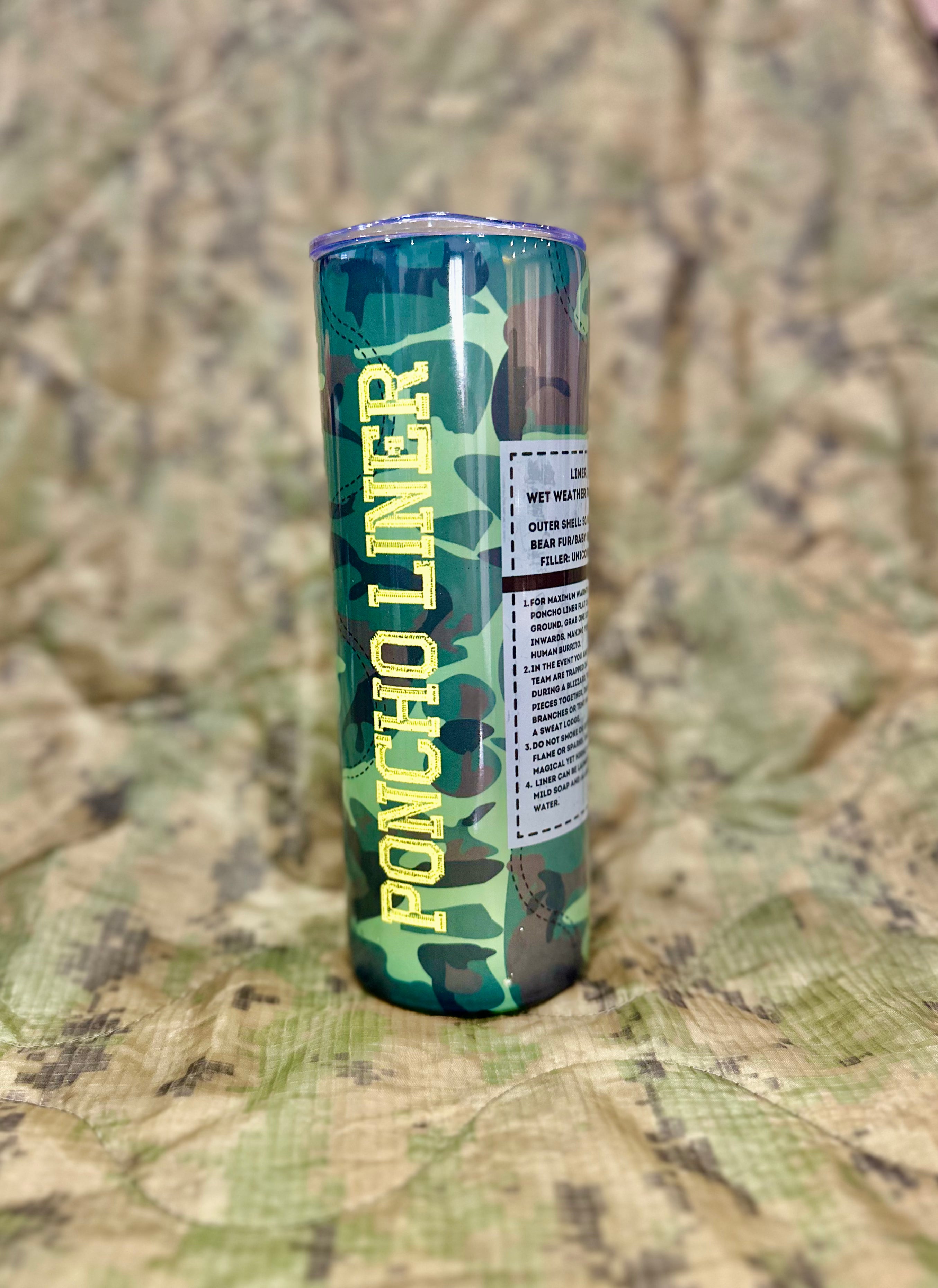20oz Poncho Liner Tumbler - Military Inspired Insulated Drinkware