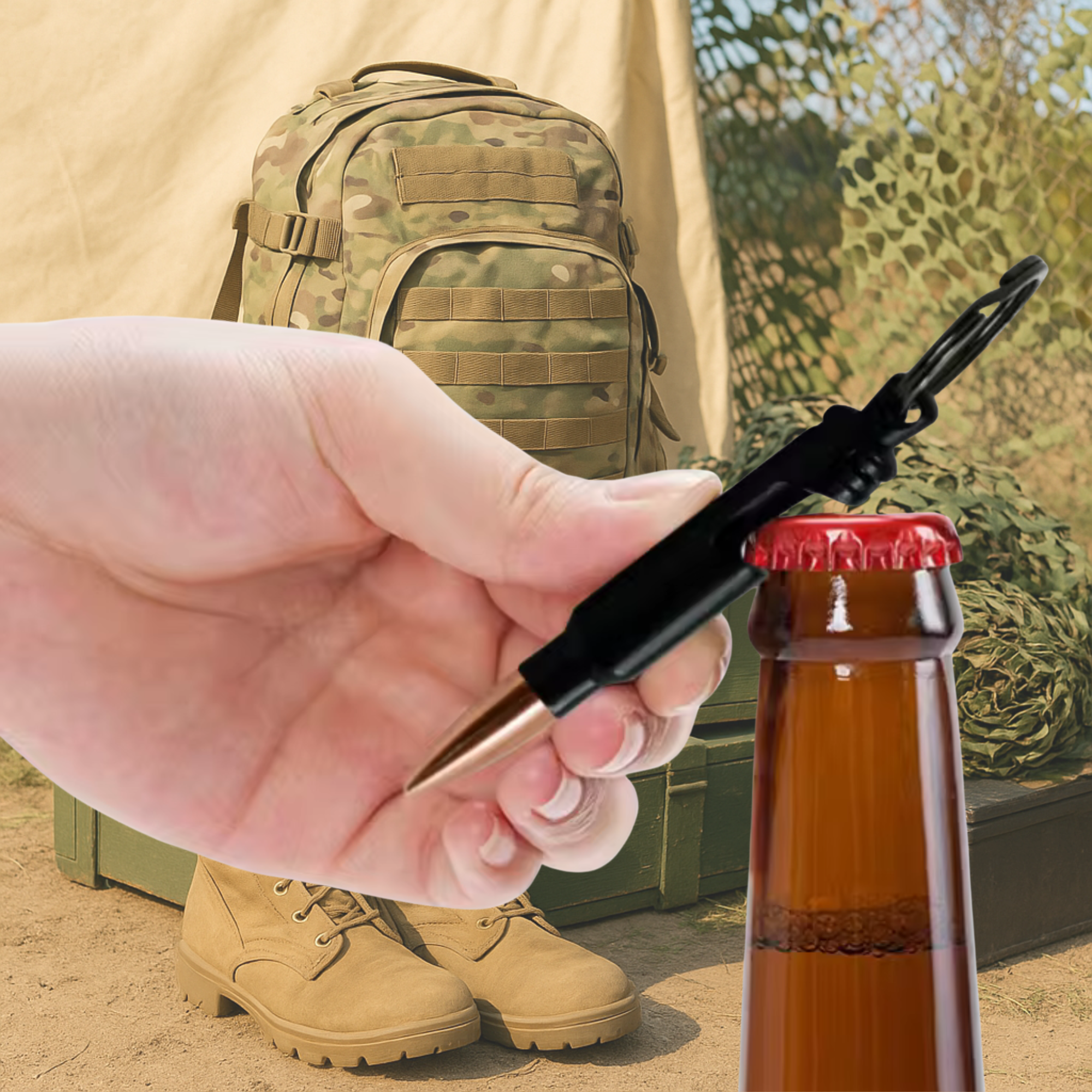 Mini Bullet Bottle Opener Keychain – Tactical, Durable & Compact!