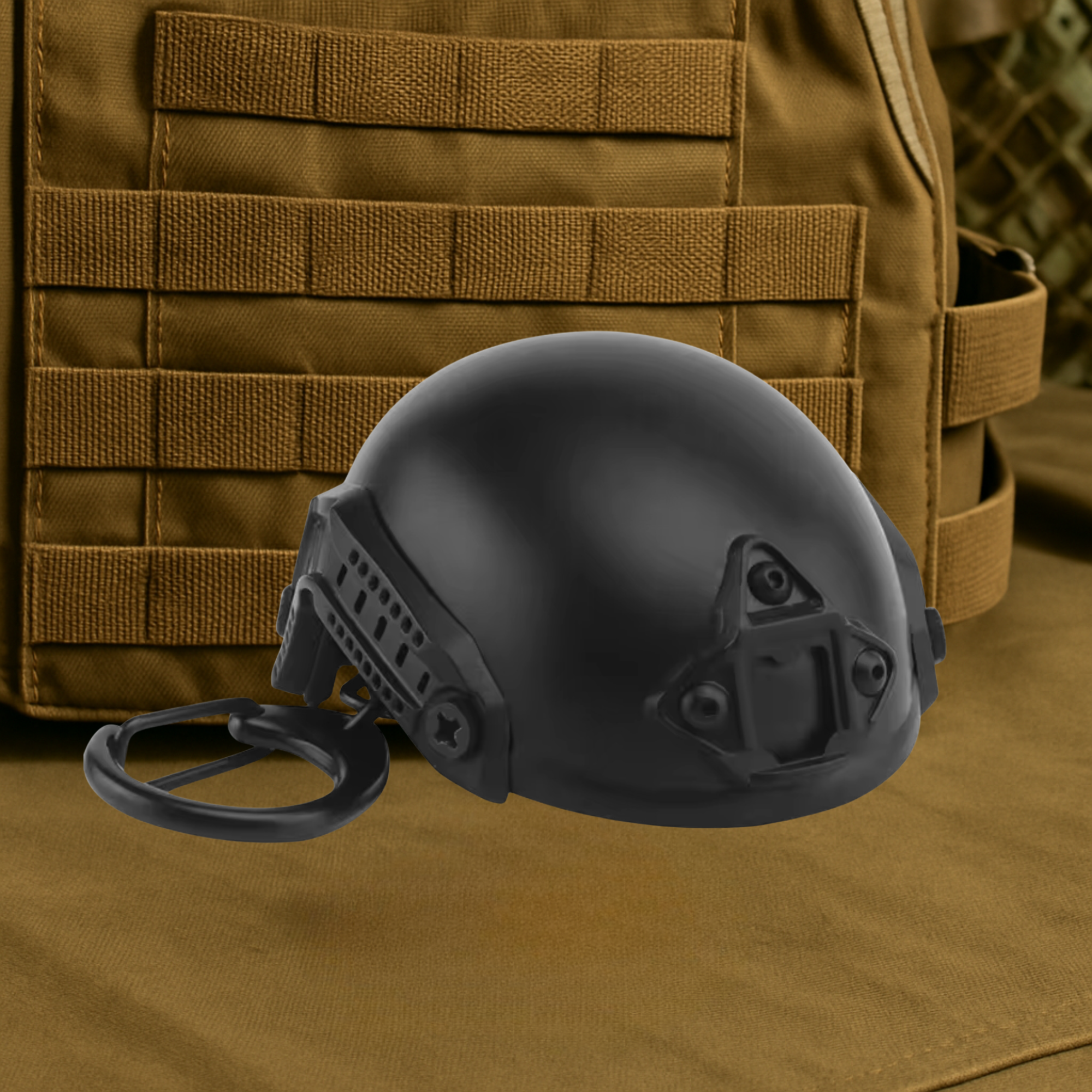 Tactical Helmet Bottle Opener Keychain - Pop Smoke Edition