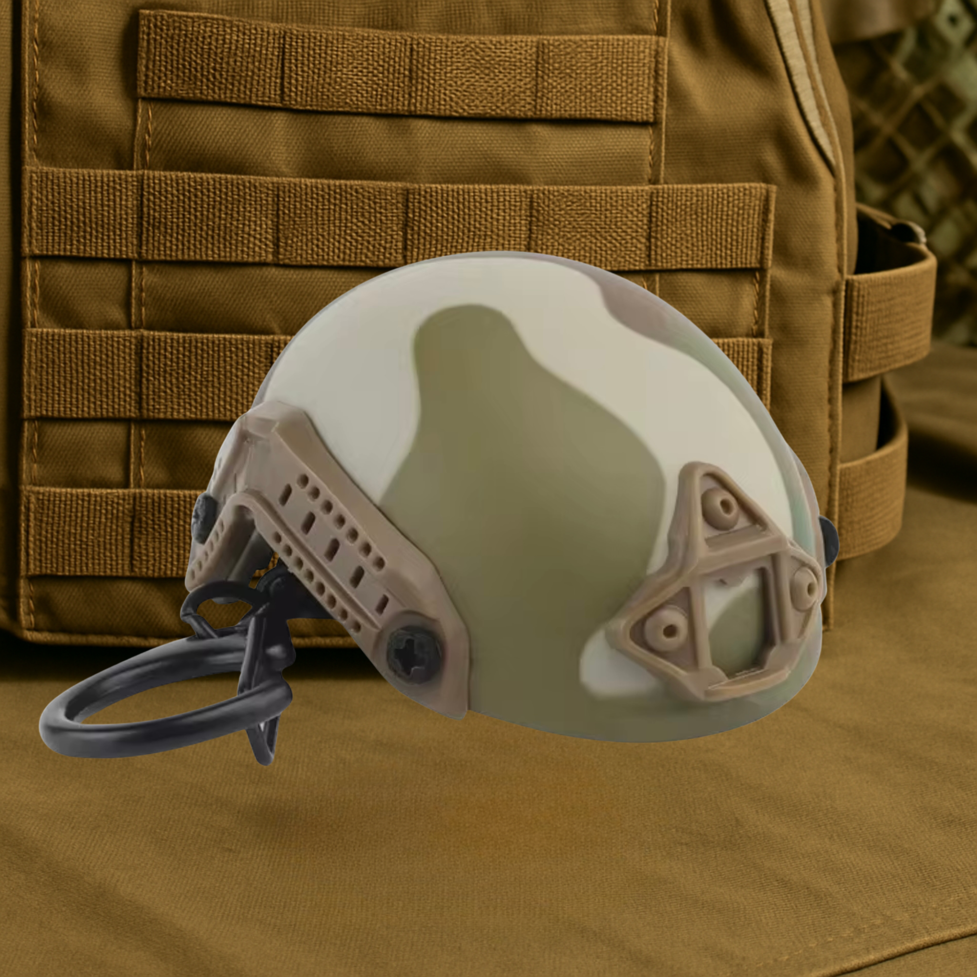 Tactical Helmet Bottle Opener Keychain - Pop Smoke Edition