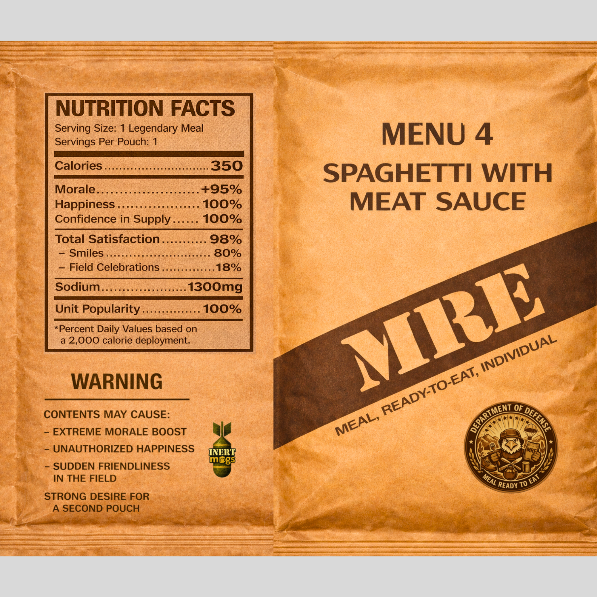20oz MRE Spaghetti and Meat Sauce
