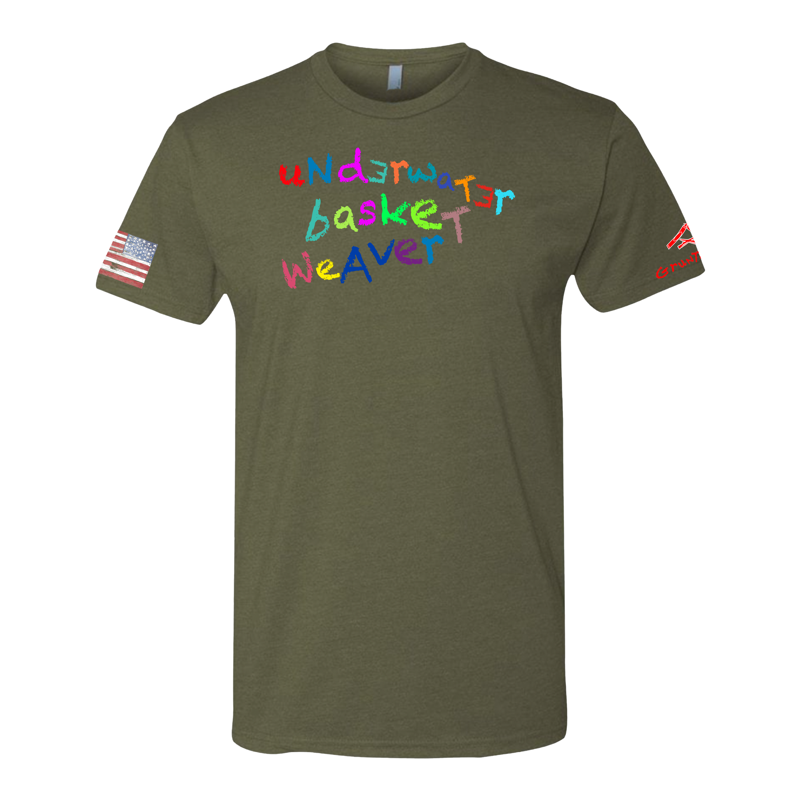 UNDERWATER BASKET WEAVER Crayon Shirt (OD OR CHARCOAL GRAY)