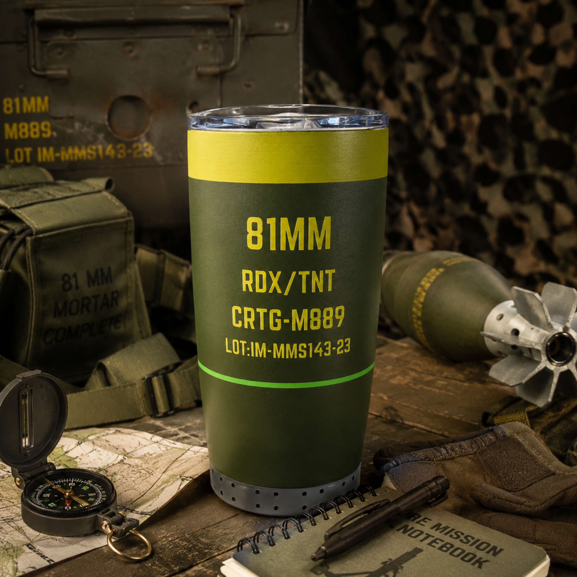 20oz M889 81mm High Explosive Mortar Tumbler