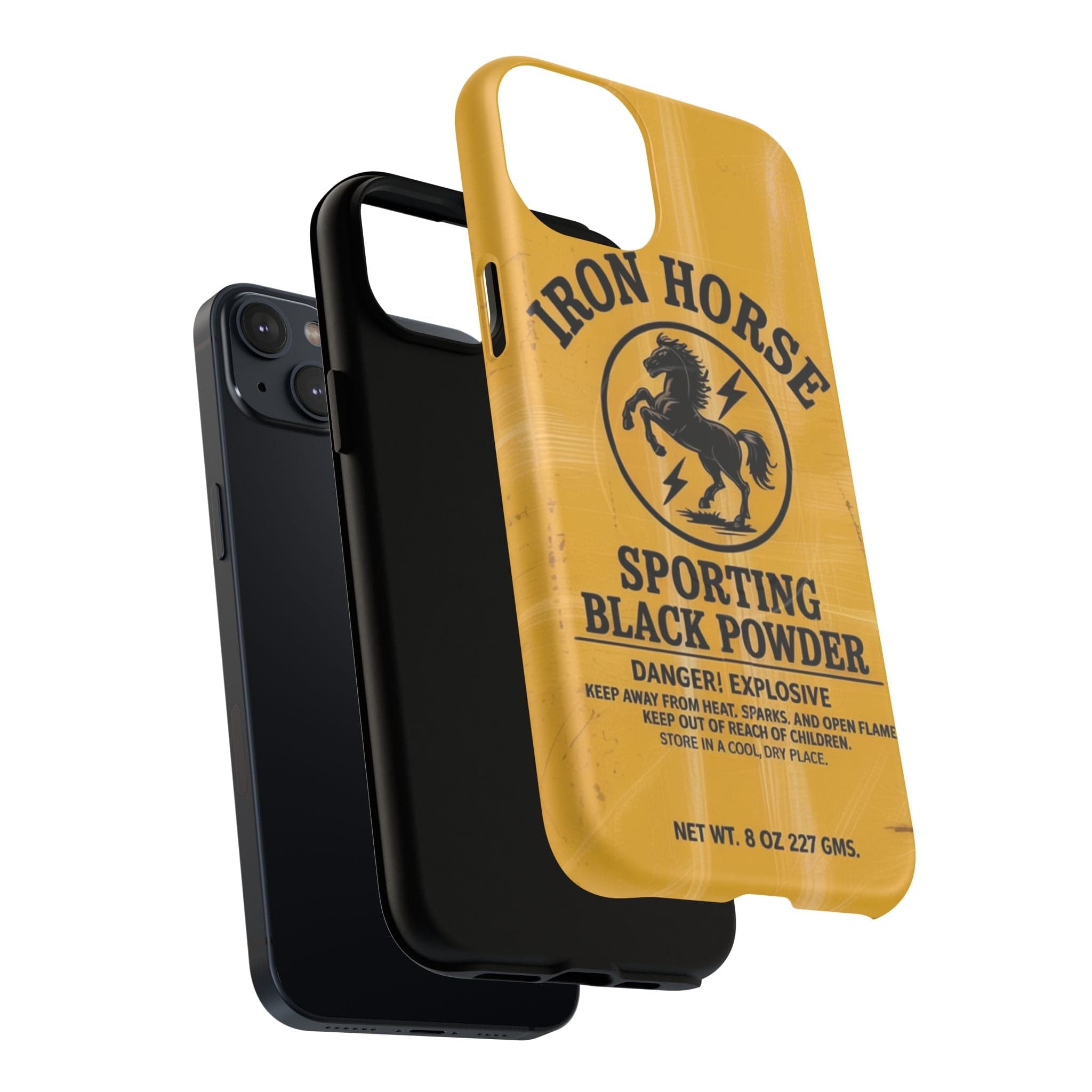 Iron Horse Black Powder Tough Magnetic iPhone Case