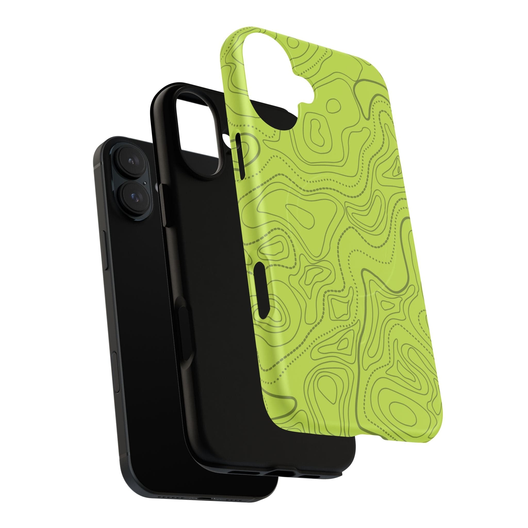 Signal Green Topo Tough Magnetic iPhone Case