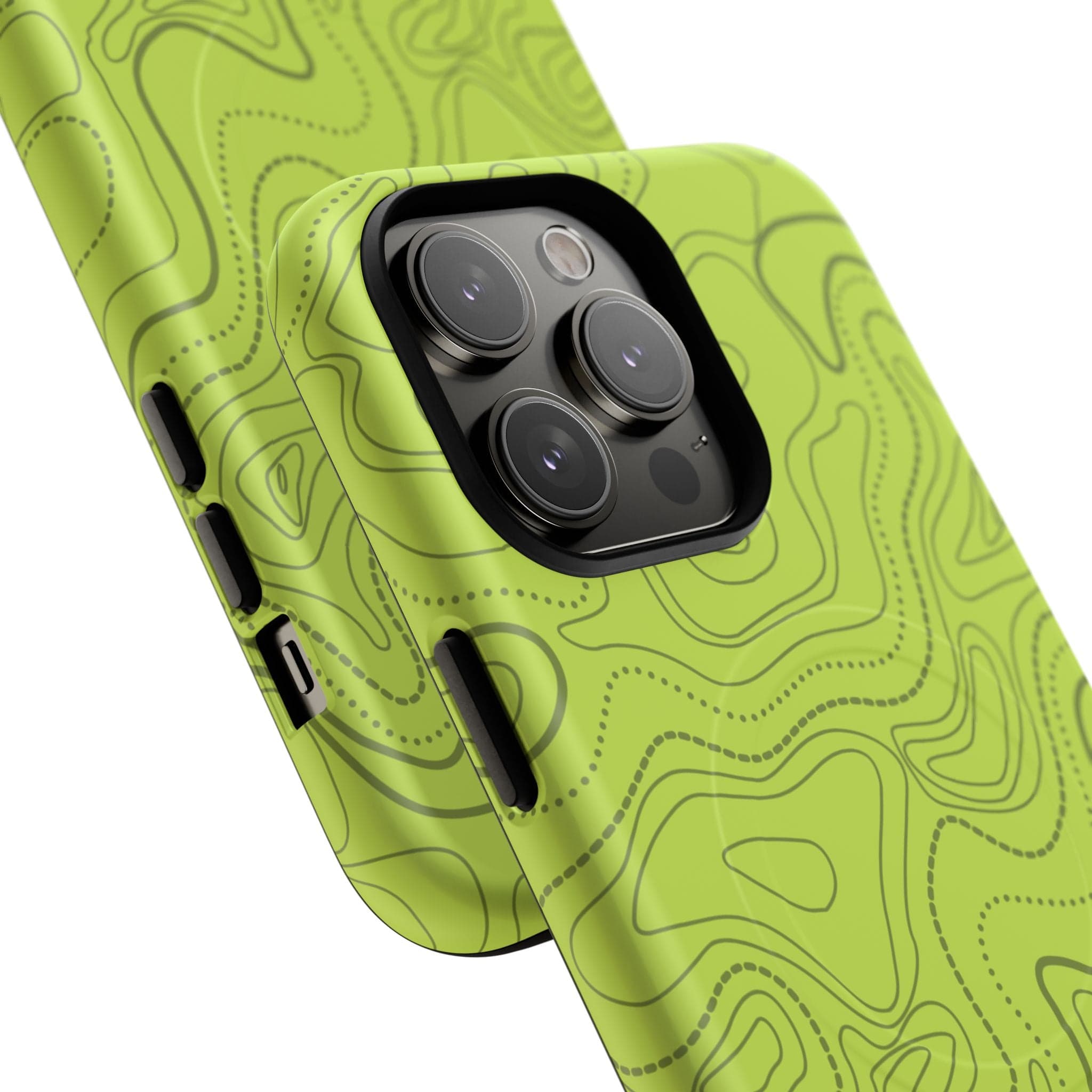 Signal Green Topo Tough Magnetic iPhone Case