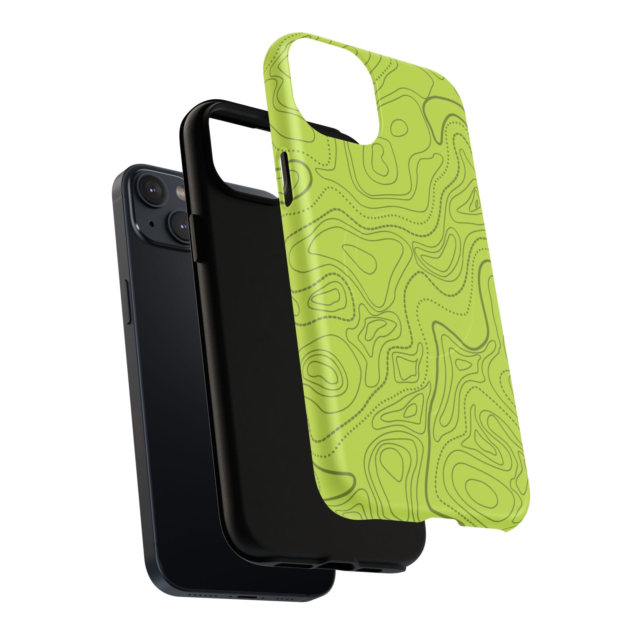 Signal Green Topo Tough Magnetic iPhone Case