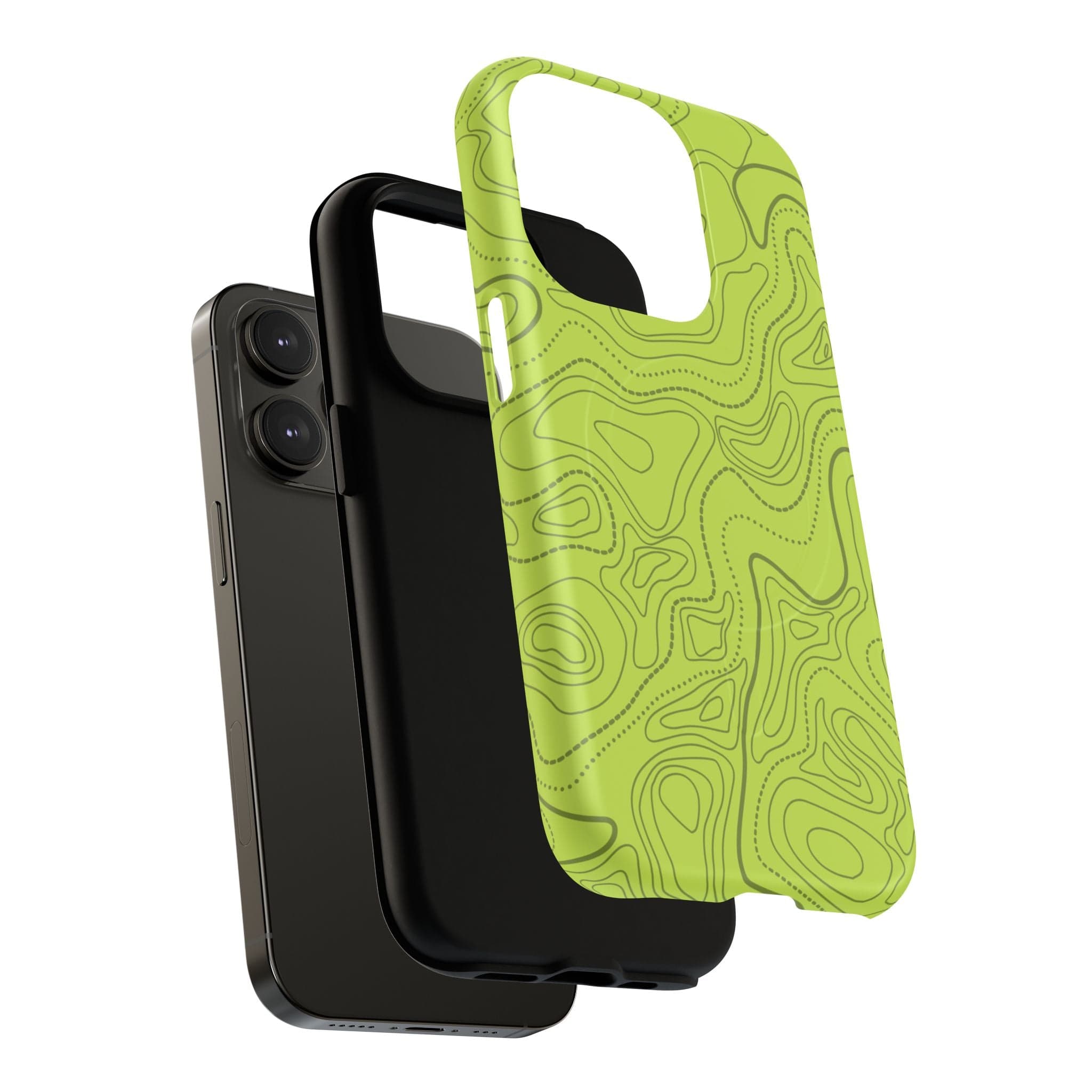 Signal Green Topo Tough Magnetic iPhone Case