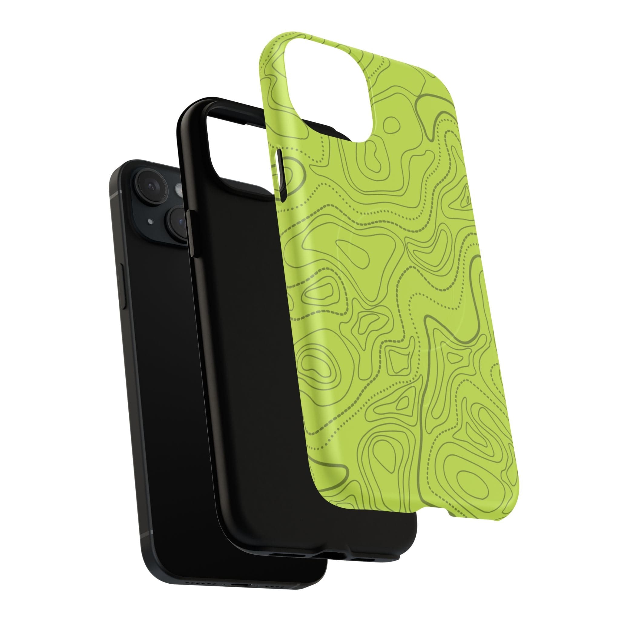 Signal Green Topo Tough Magnetic iPhone Case