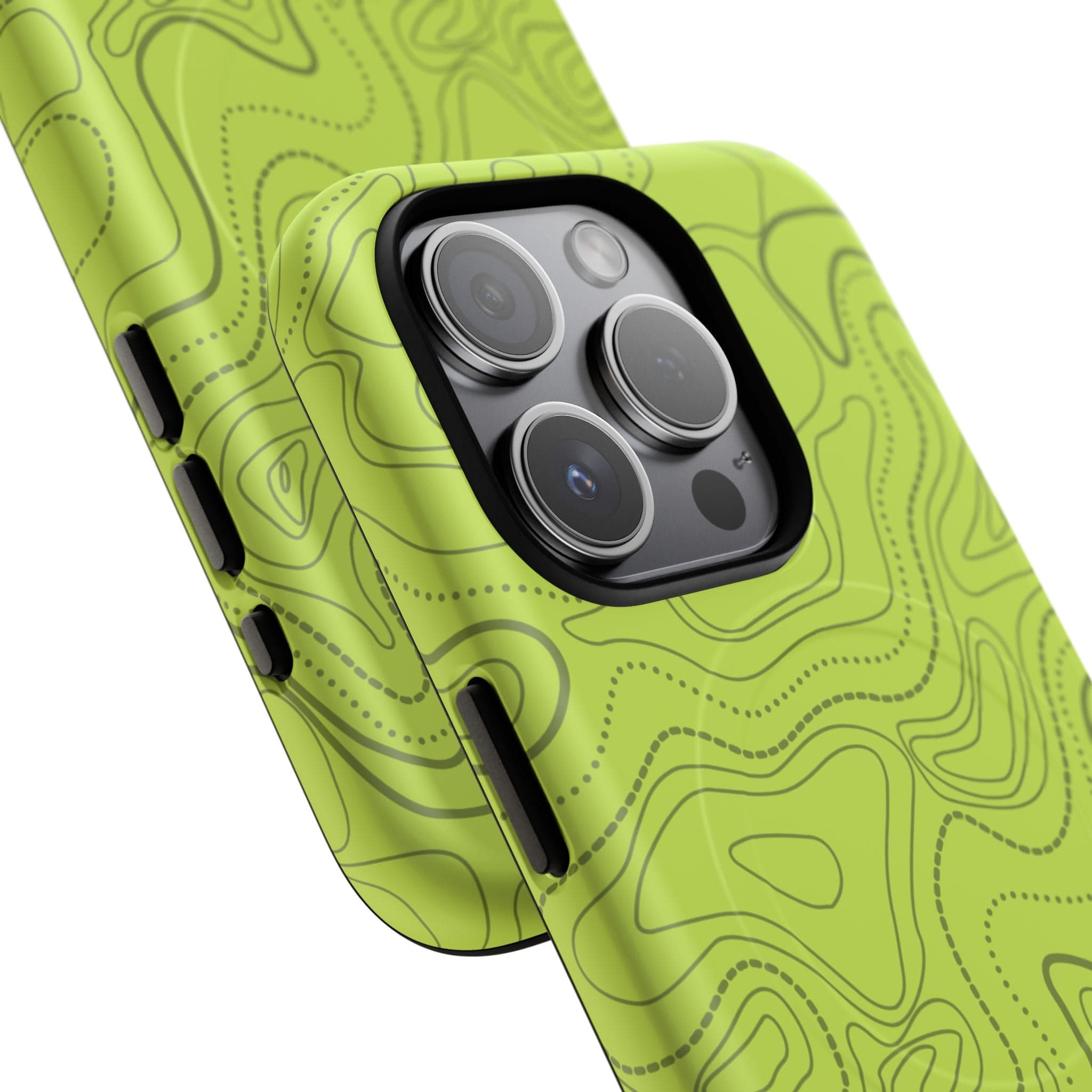 Signal Green Topo Tough Magnetic iPhone Case