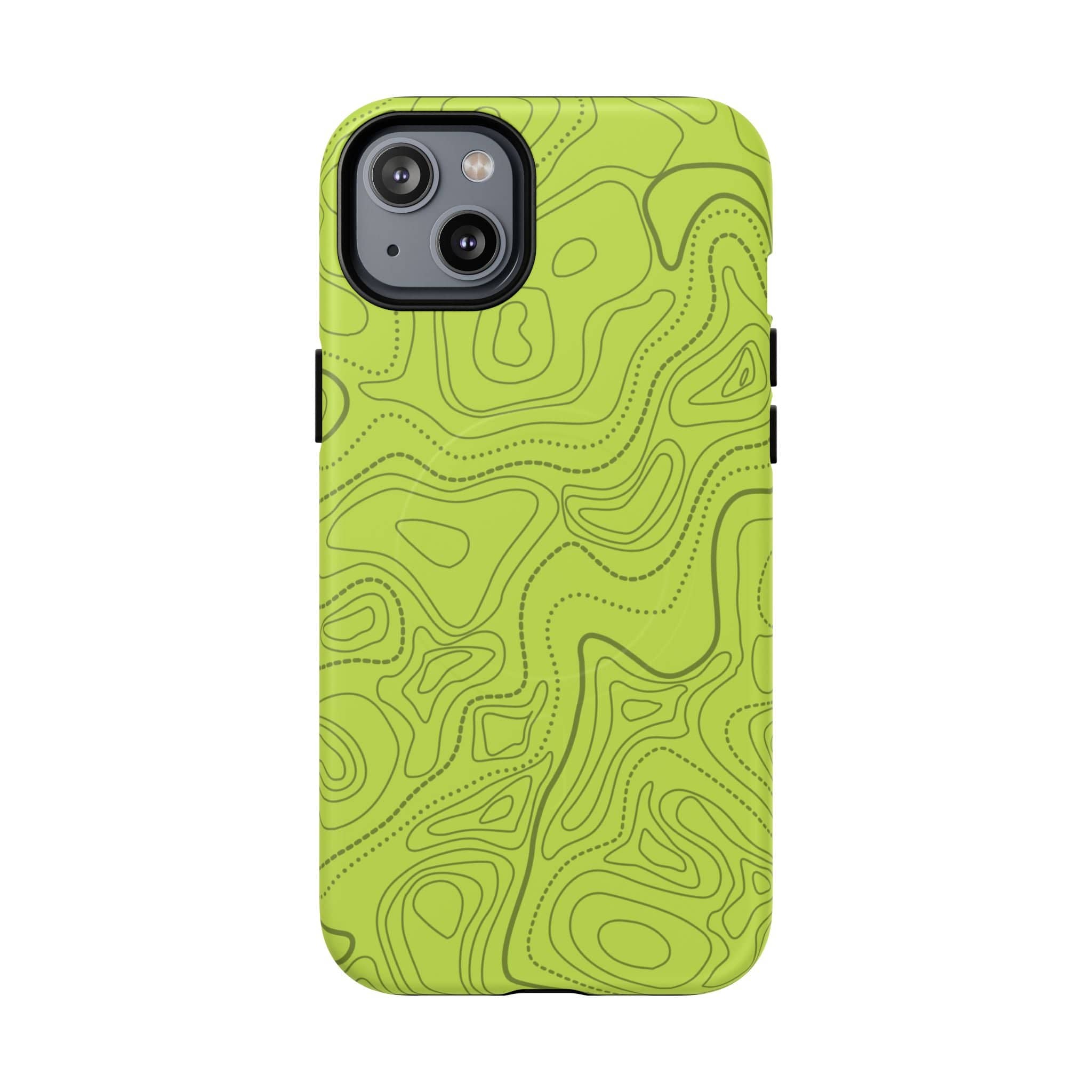Signal Green Topo Tough Magnetic iPhone Case
