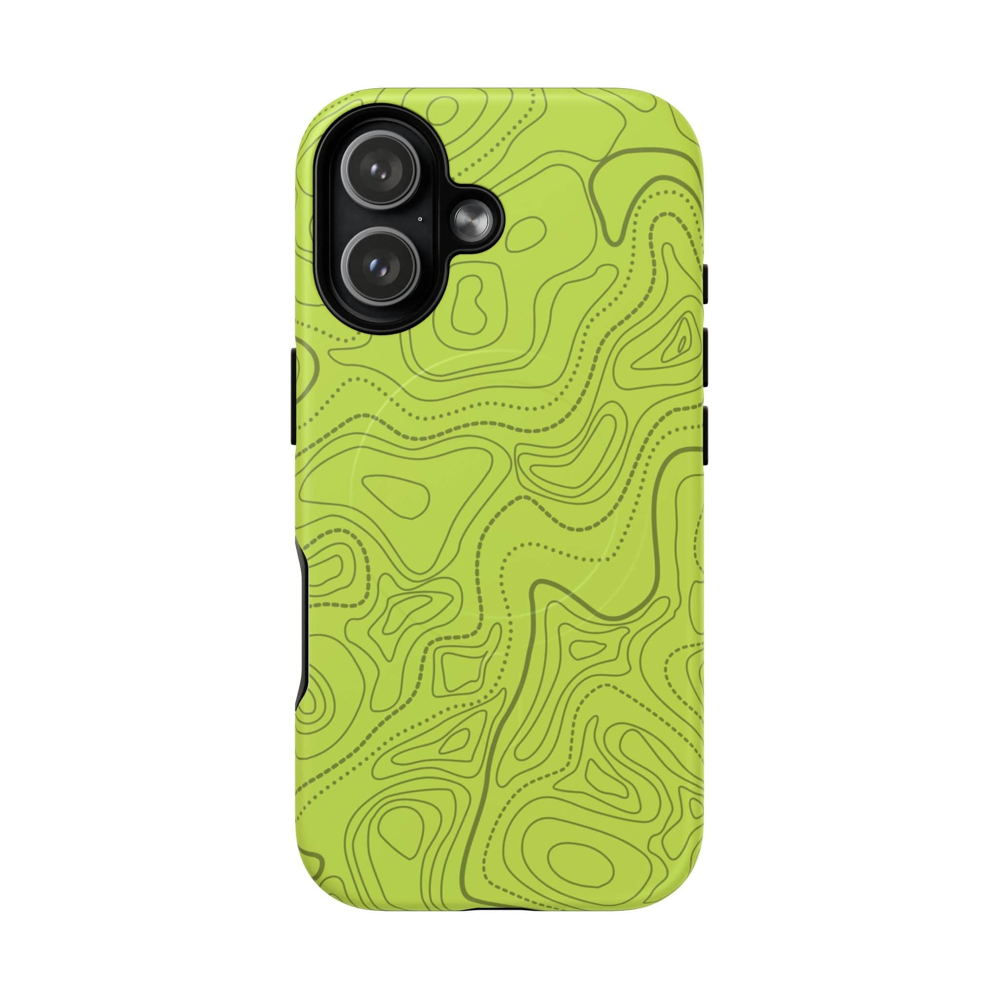 Signal Green Topo Tough Magnetic iPhone Case