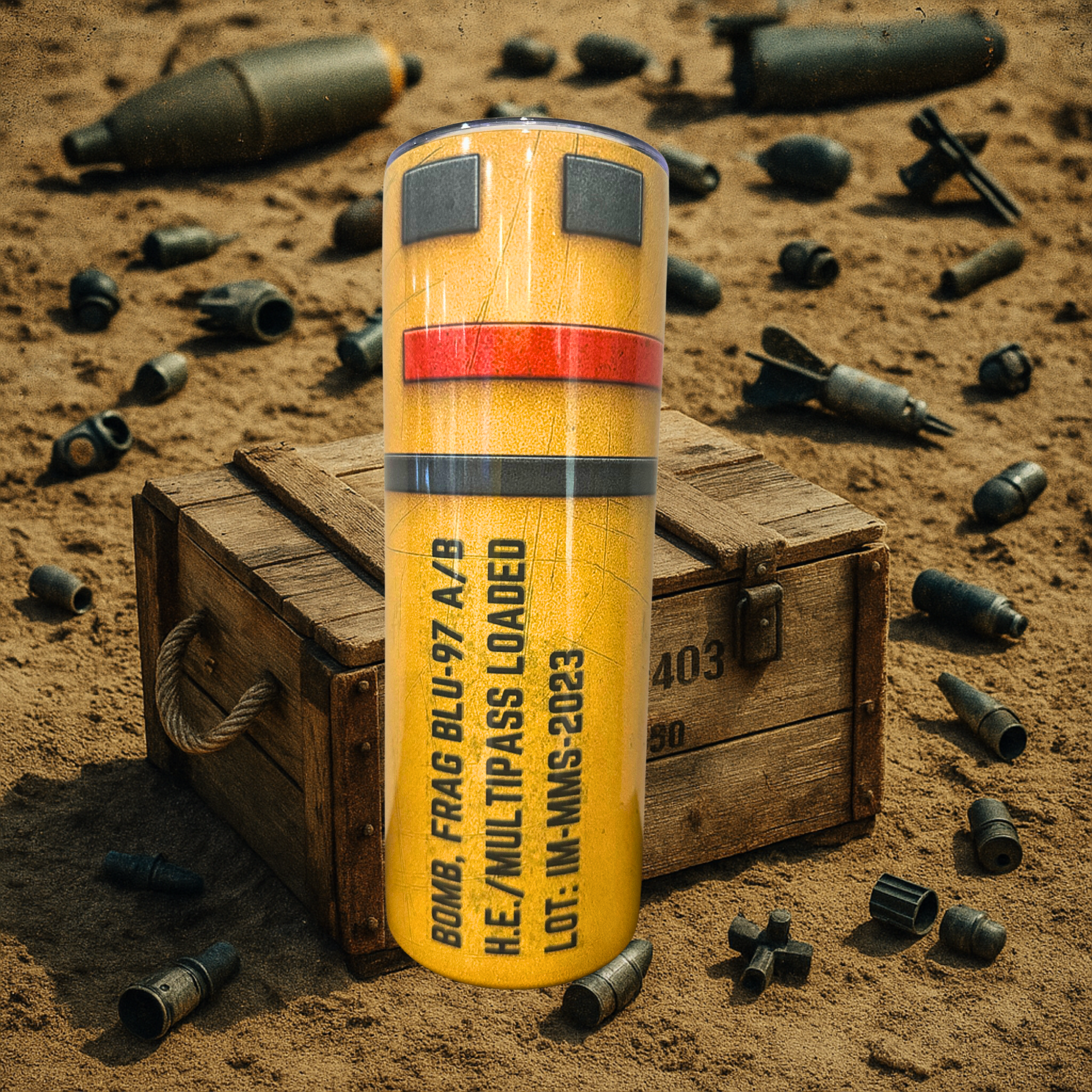 20oz BLU-97 Submunition Tumbler - Military Inspired - Insulated Drinkware