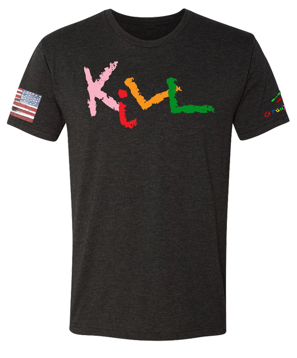 KILL-Crayon Shirt (OD OR CHARCOAL GRAY)