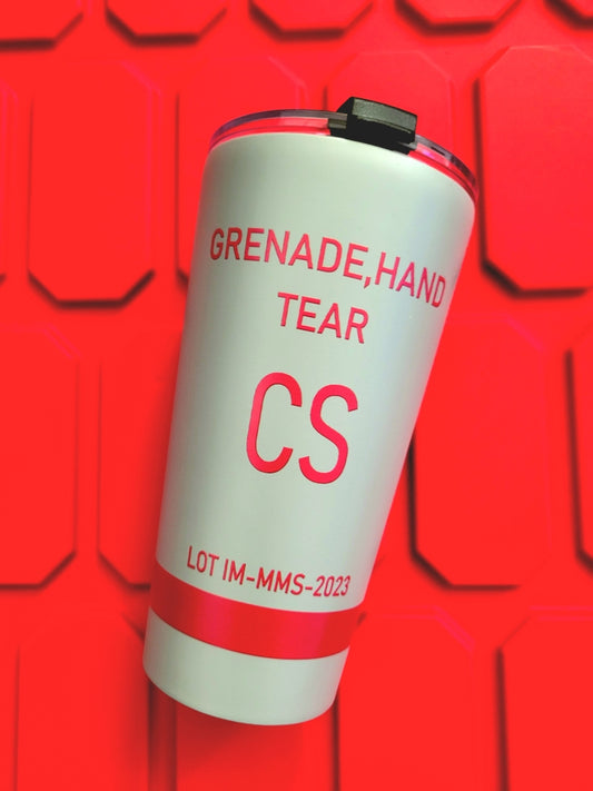14oz Tear Gas Grenade Tumbler - Military Inspired Insulated Drinkware