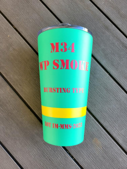 14oz WP Smoke Grenade Tumbler - Perfect for Hot or Cold Drinks