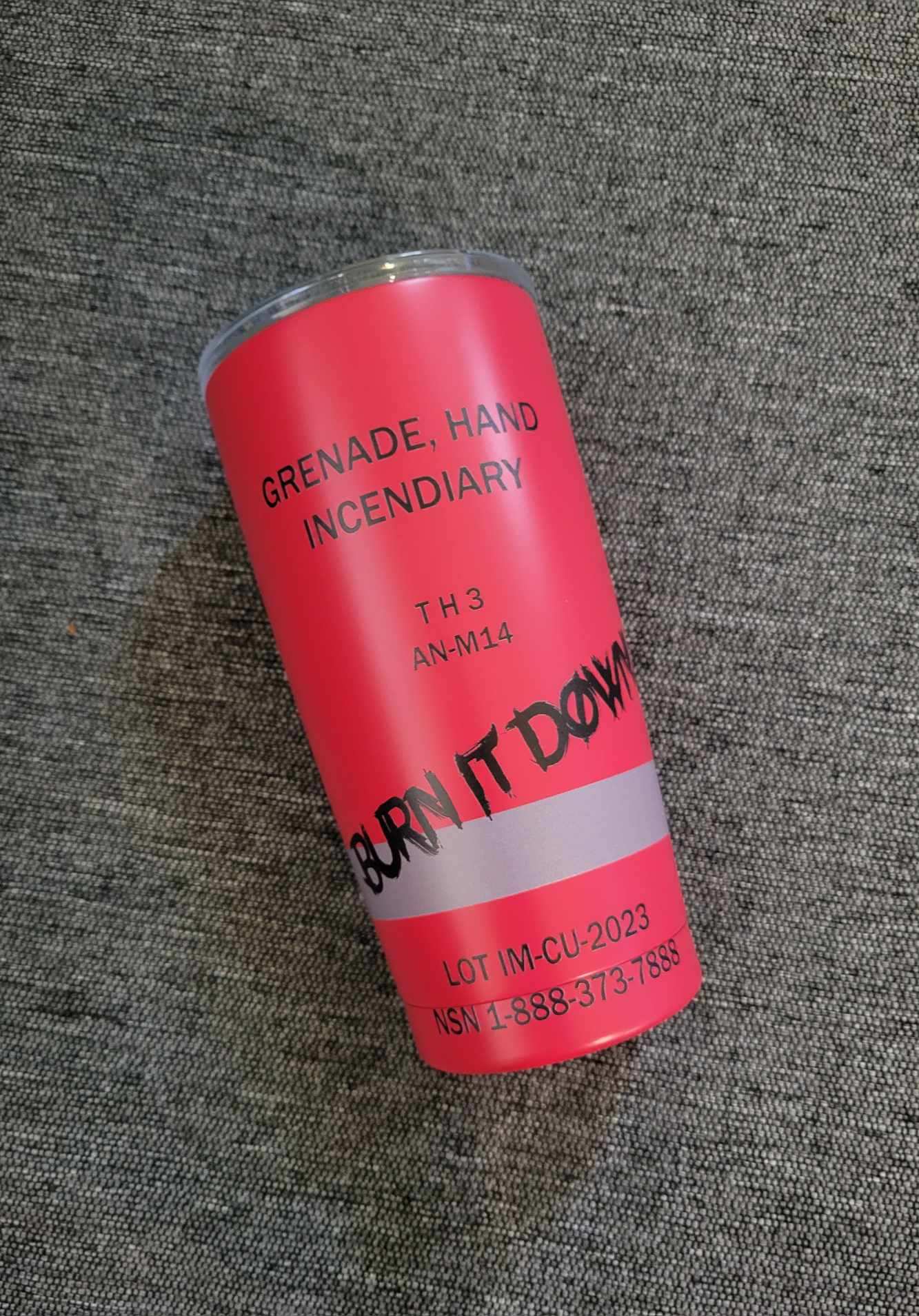 20oz Change Unchained “Burn It Down” Thermite Tumbler - RED