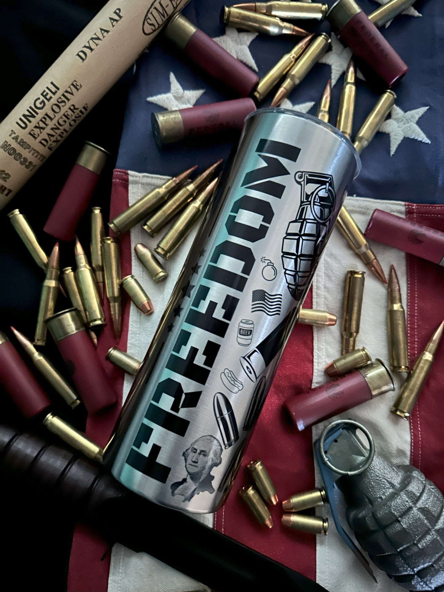 20oz Where's Waldo FREEDOM Tumbler - Military Inspired, Insulated Drinkware