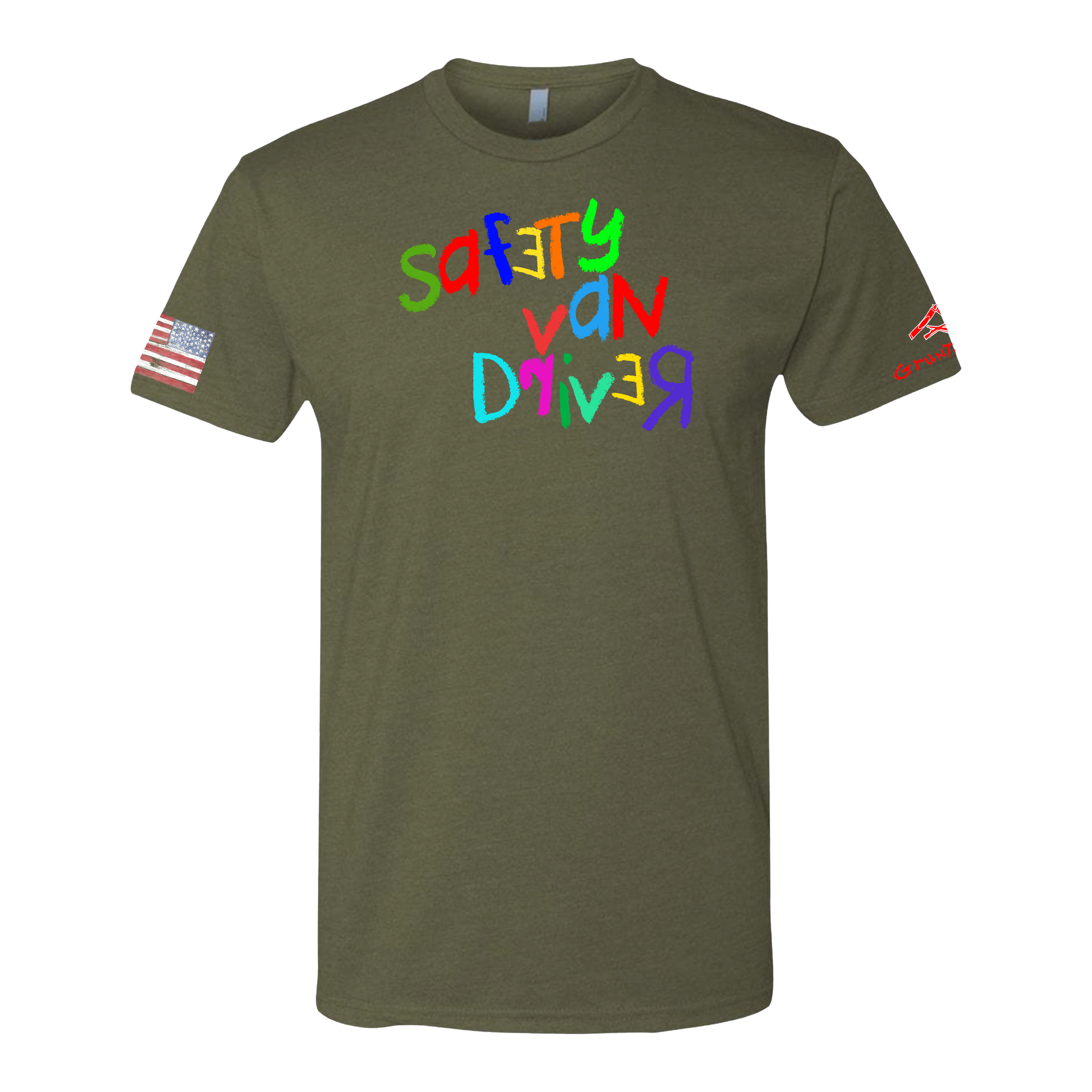 SAFETY VAN DRIVER Crayon Shirt (OD OR CHARCOAL GRAY)