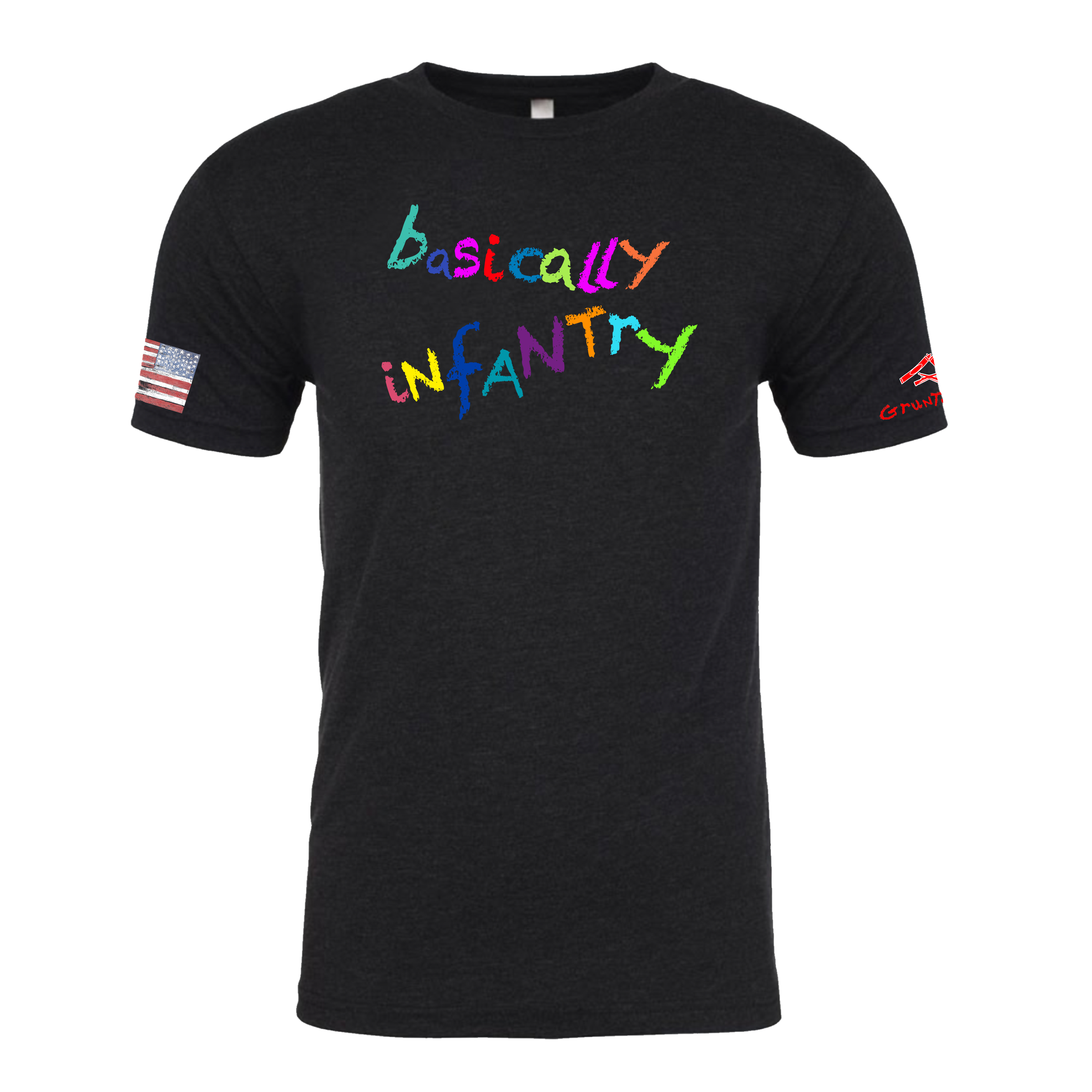 BASICALLY INFANTRY Crayon Shirt (OD OR CHARCOAL GRAY)