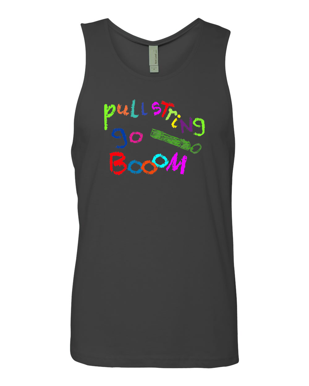 Pull String Go Boom-Men’s Tank
