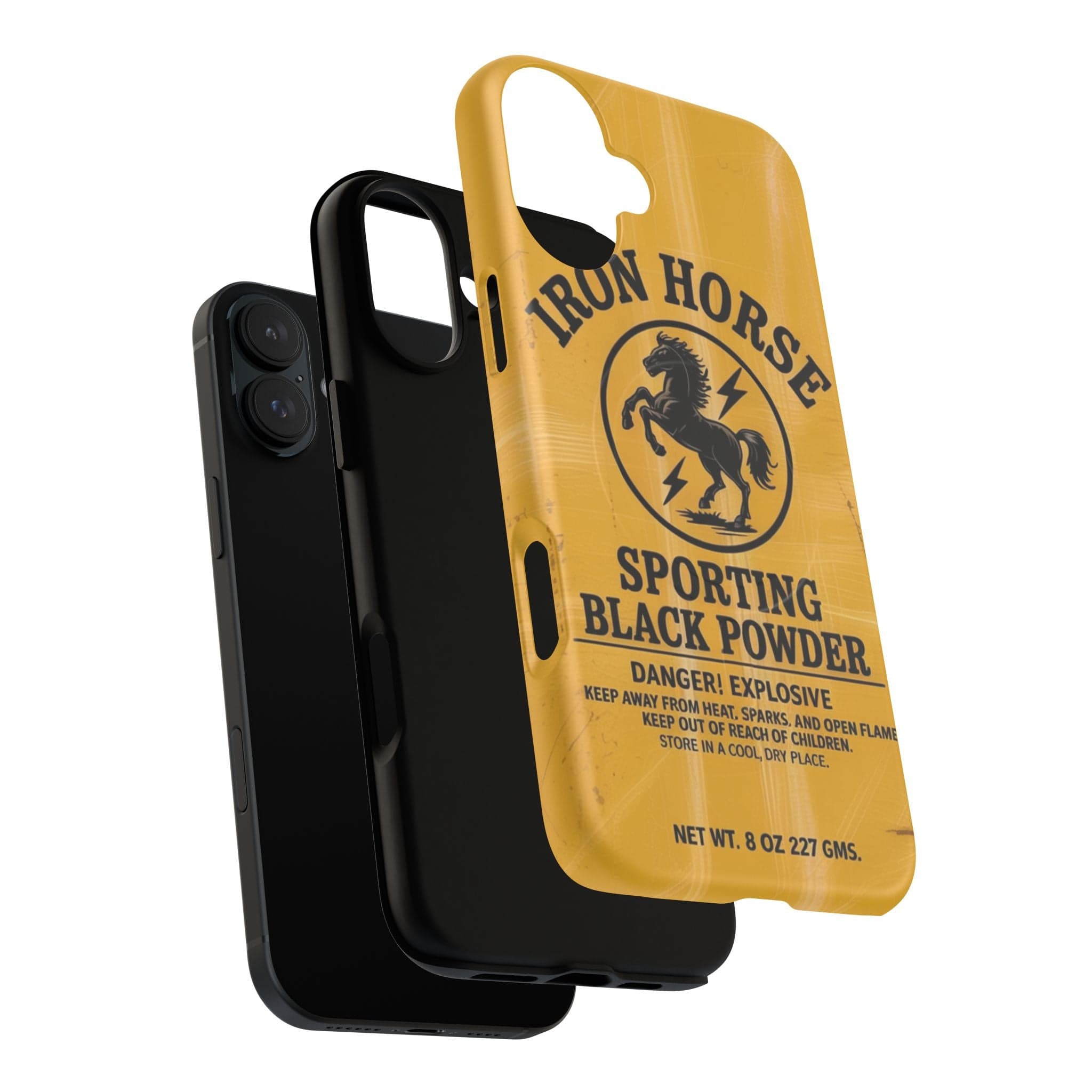 Iron Horse Black Powder Tough Magnetic iPhone Case