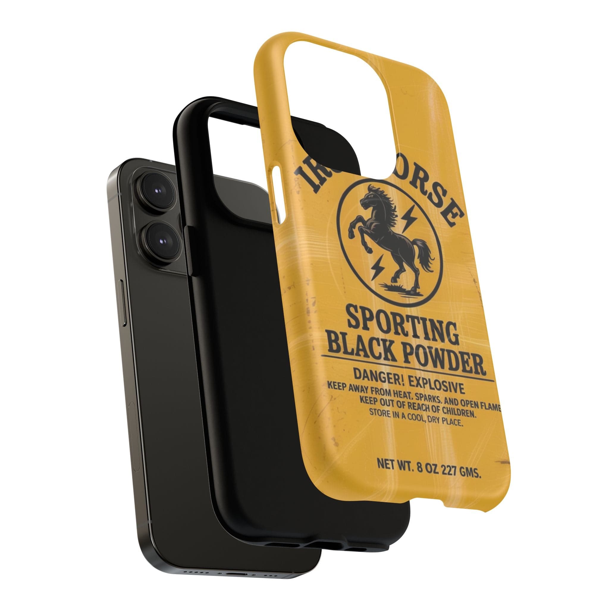 Iron Horse Black Powder Tough Magnetic iPhone Case