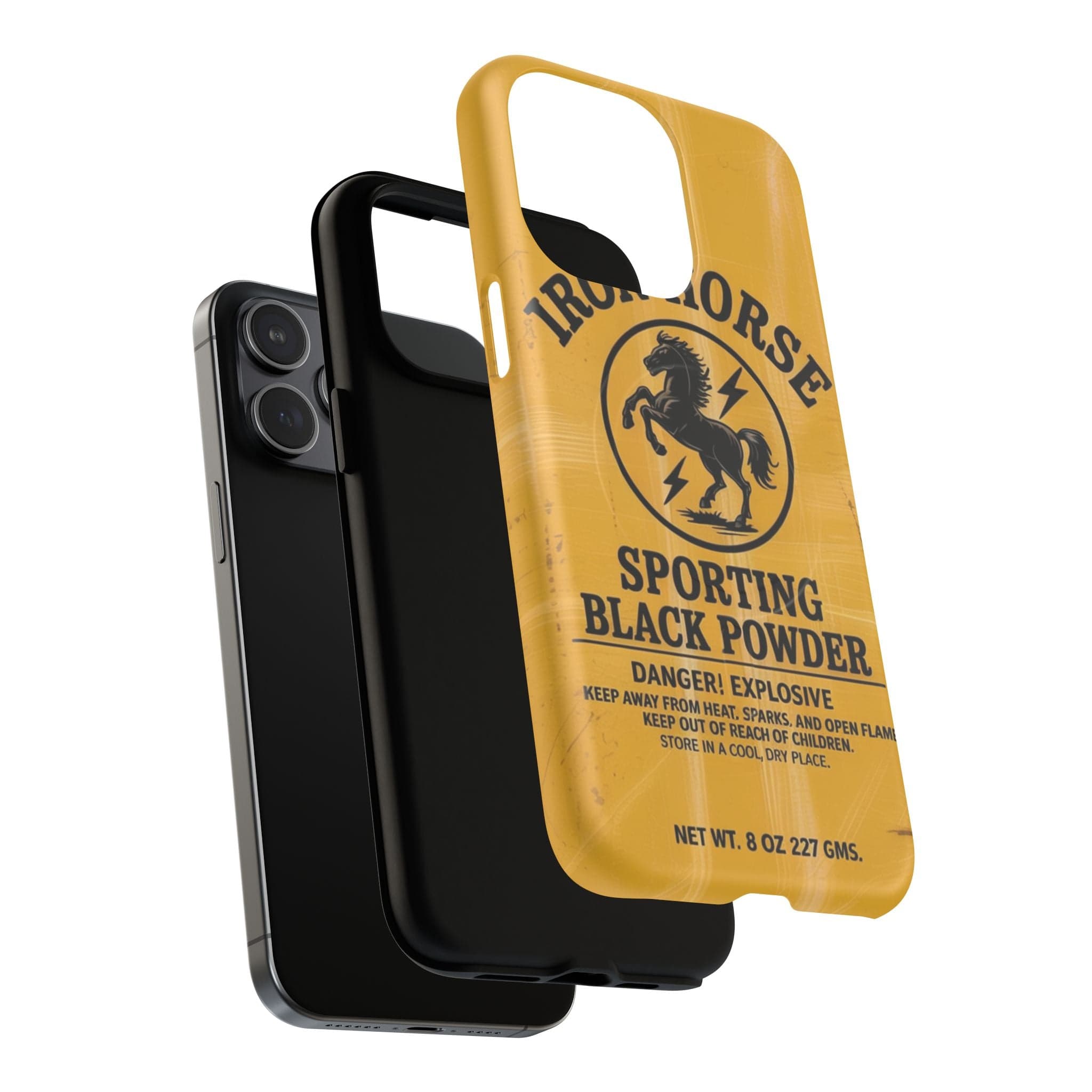 Iron Horse Black Powder Tough Magnetic iPhone Case
