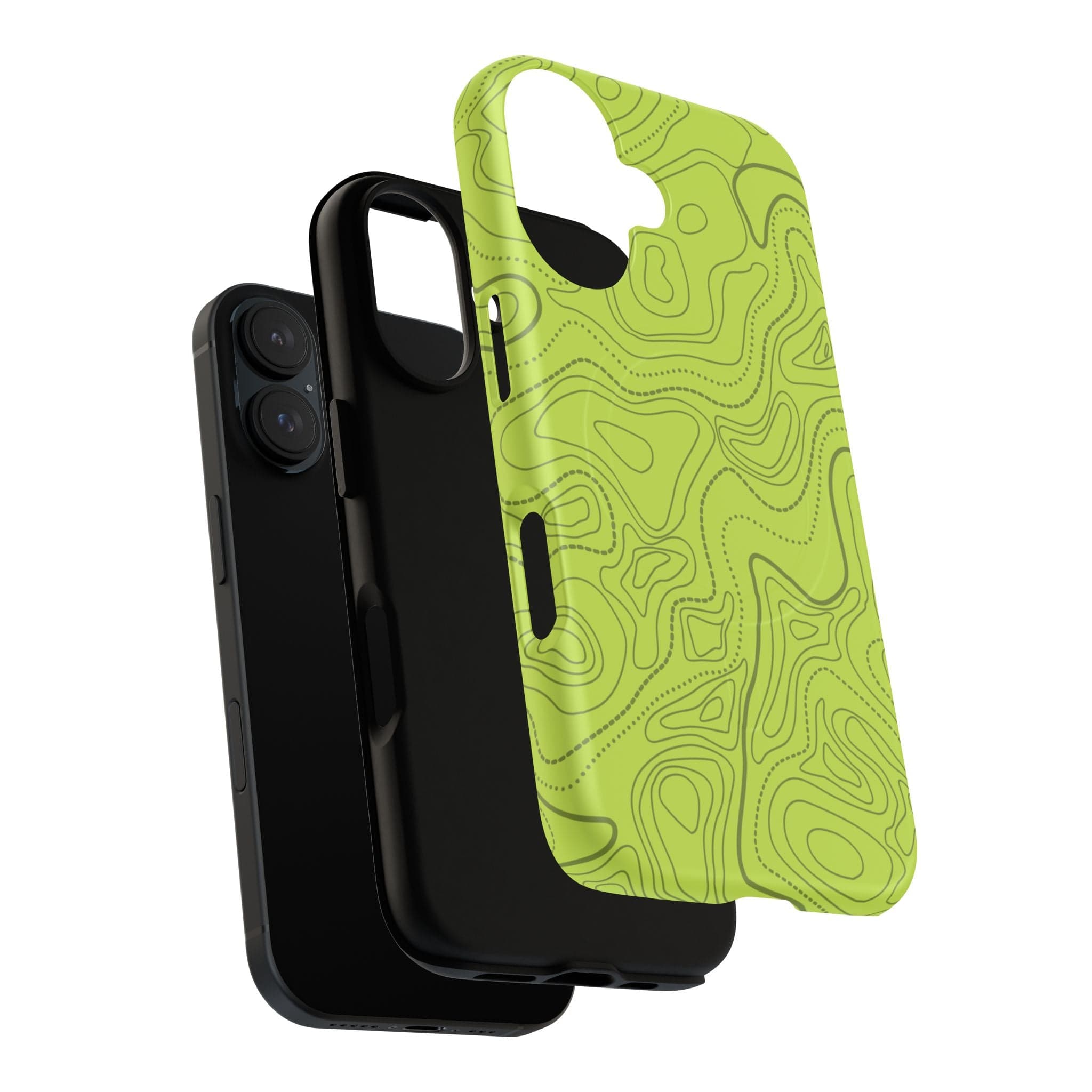 Signal Green Topo Tough Magnetic iPhone Case