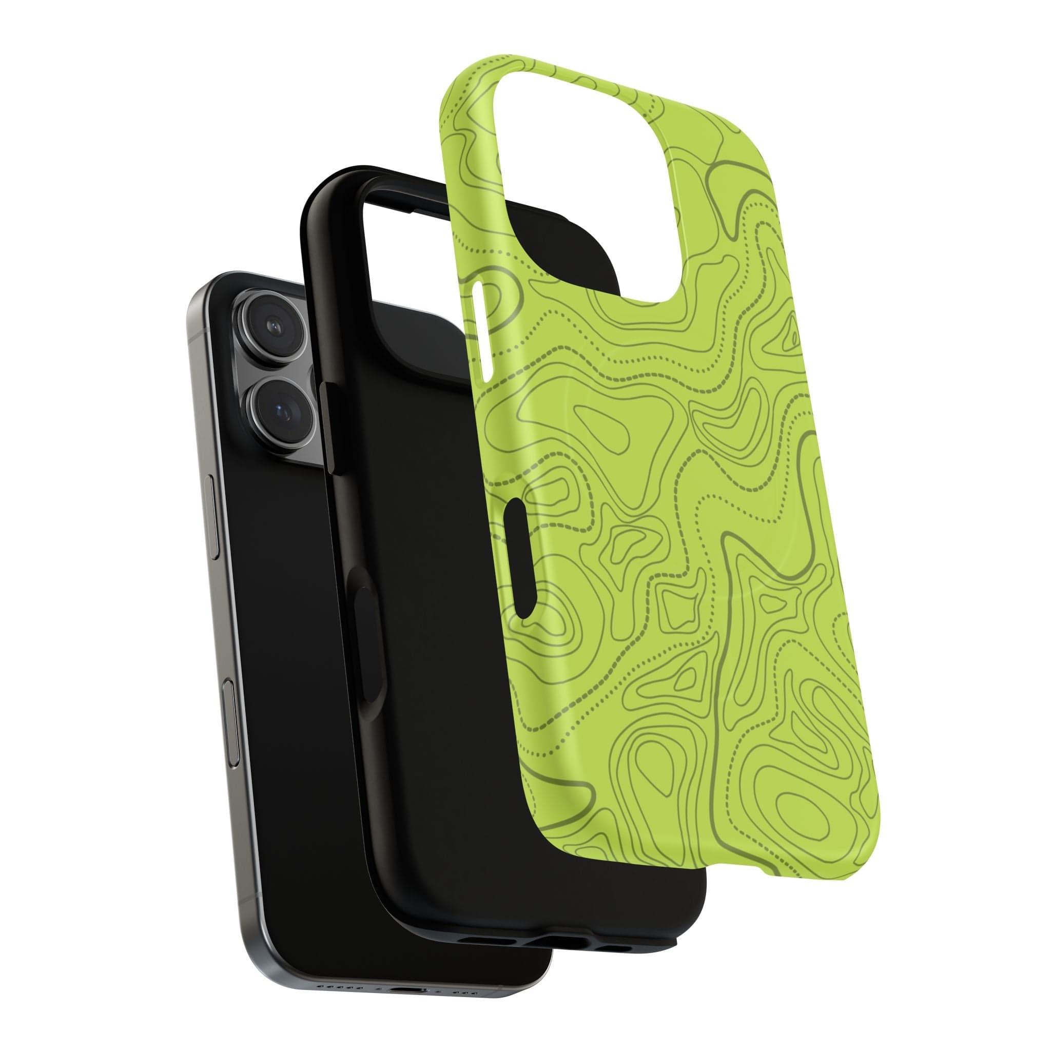 Signal Green Topo Tough Magnetic iPhone Case