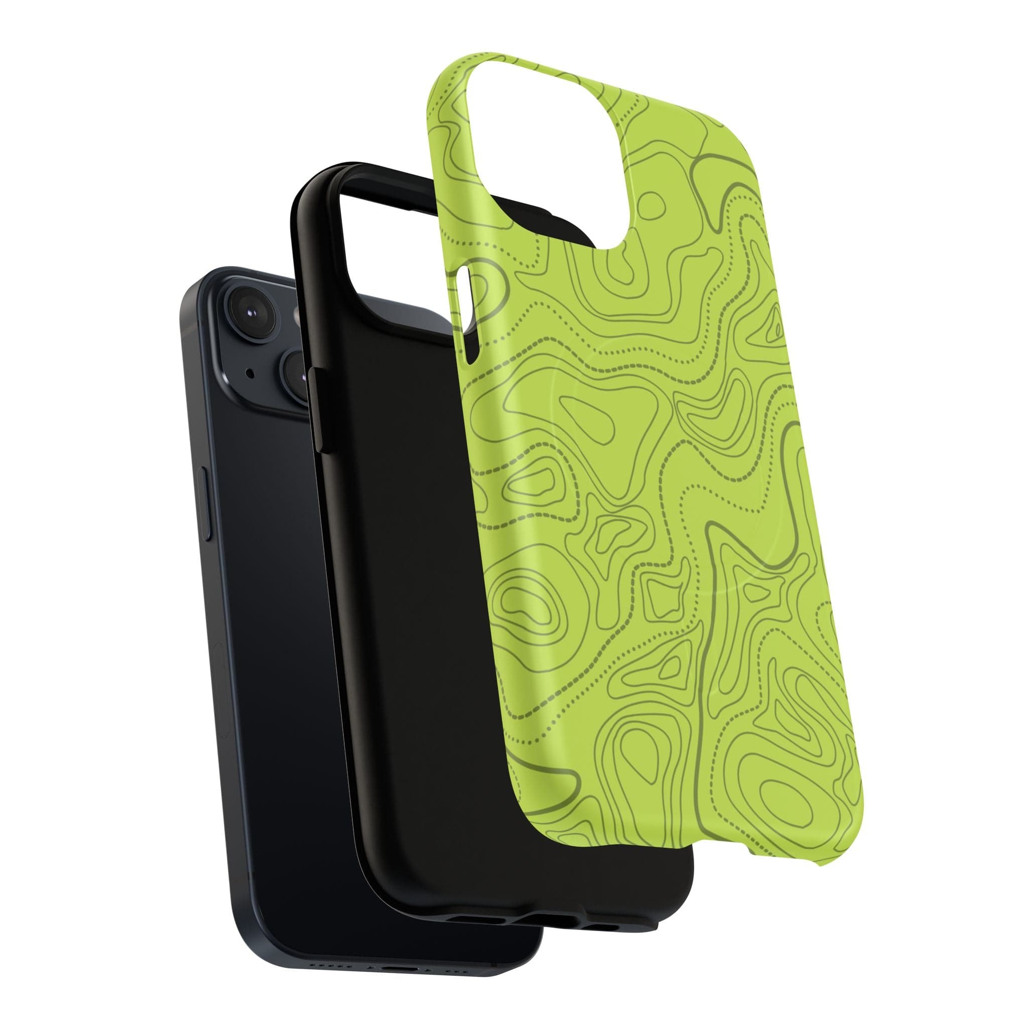 Signal Green Topo Tough Magnetic iPhone Case