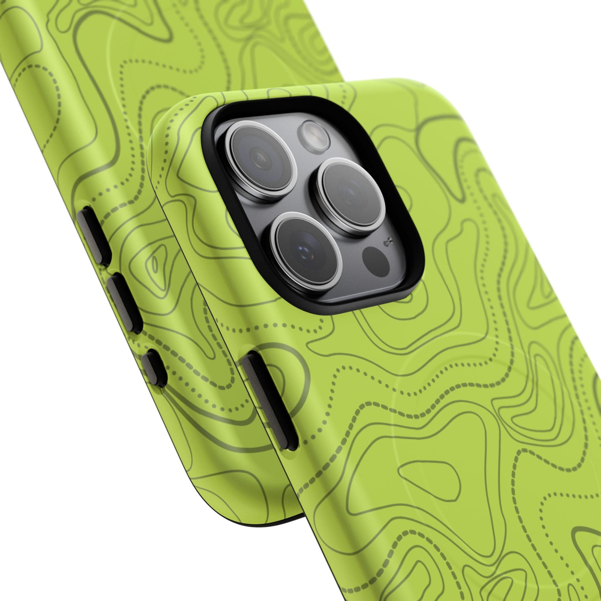 Signal Green Topo Tough Magnetic iPhone Case