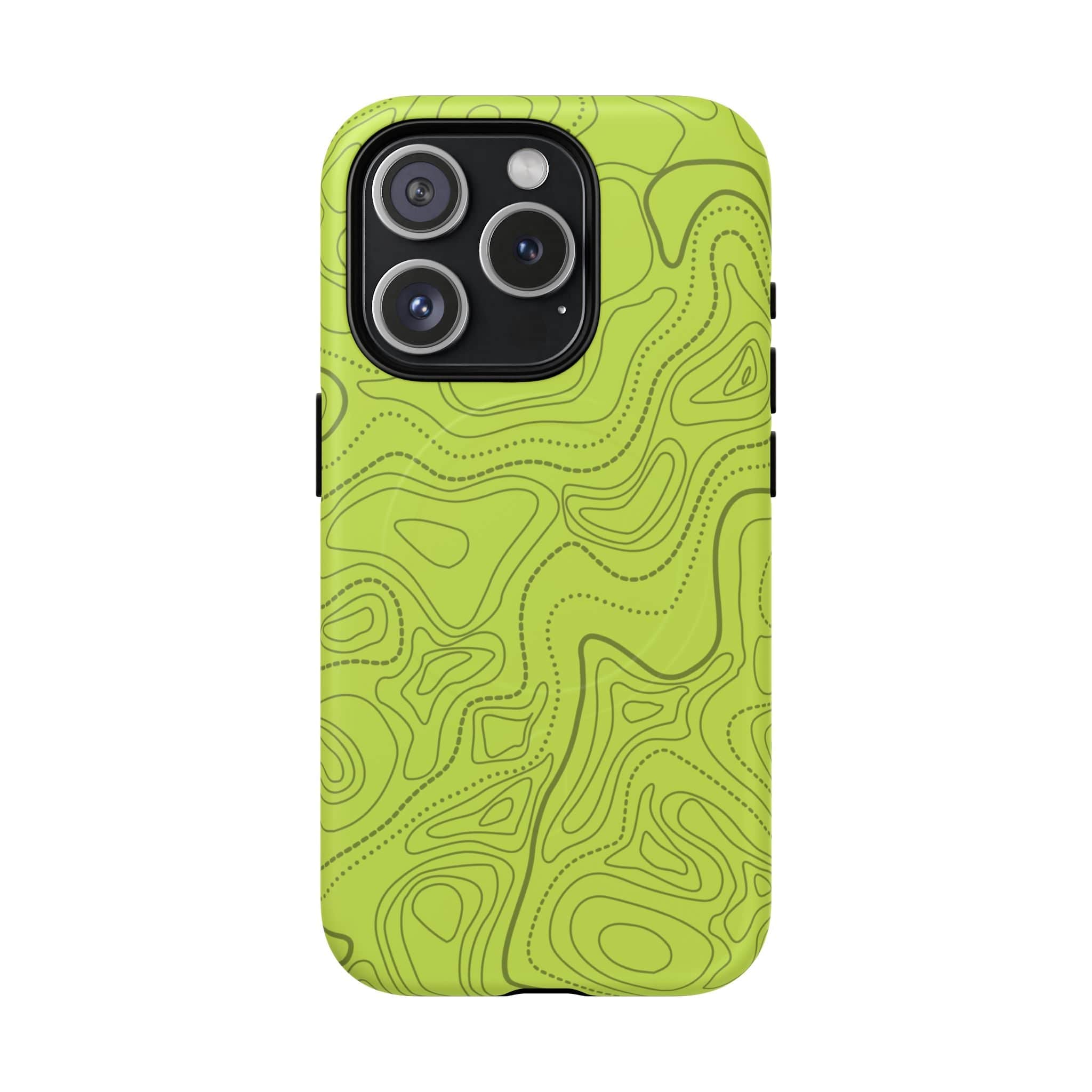Signal Green Topo Tough Magnetic iPhone Case