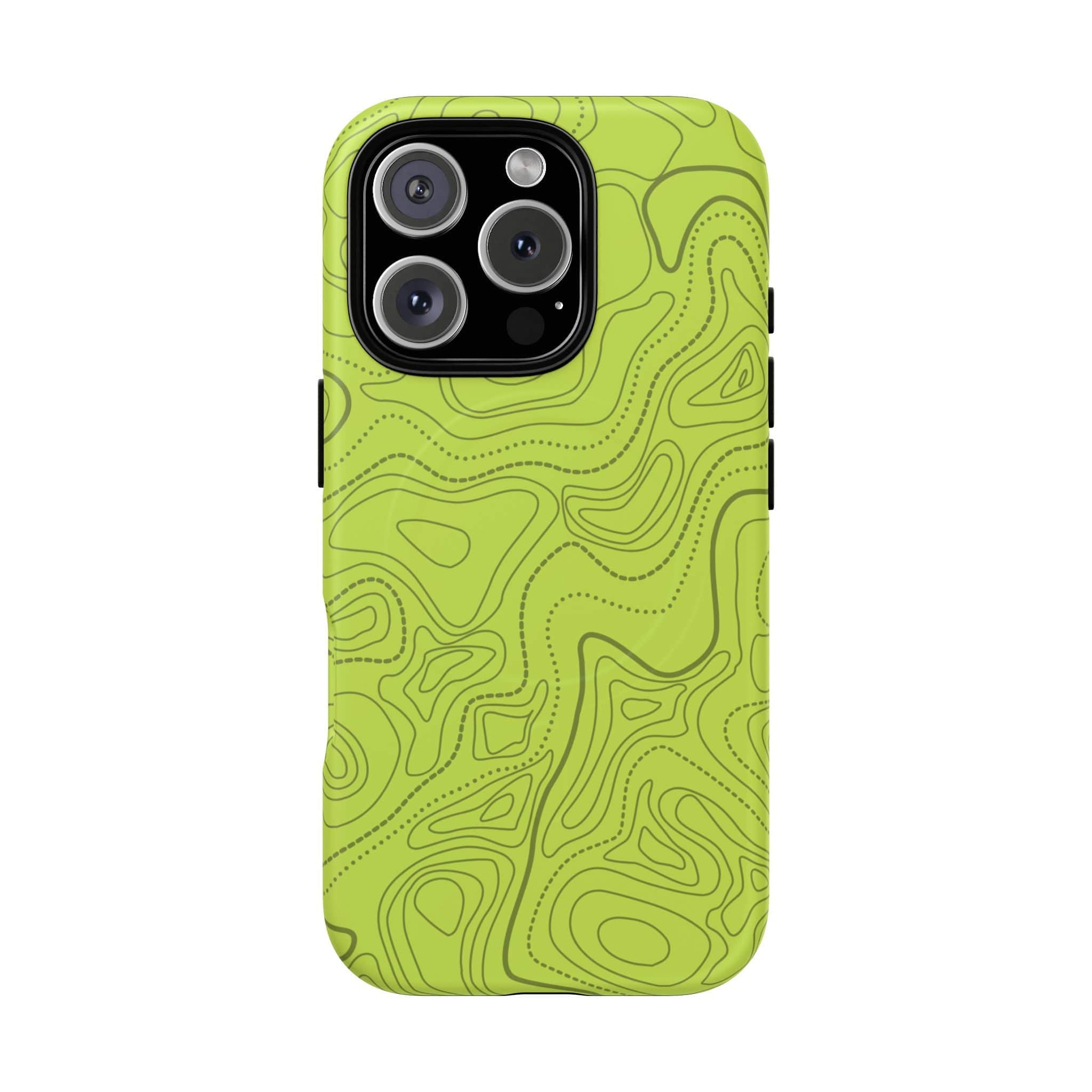 Signal Green Topo Tough Magnetic iPhone Case