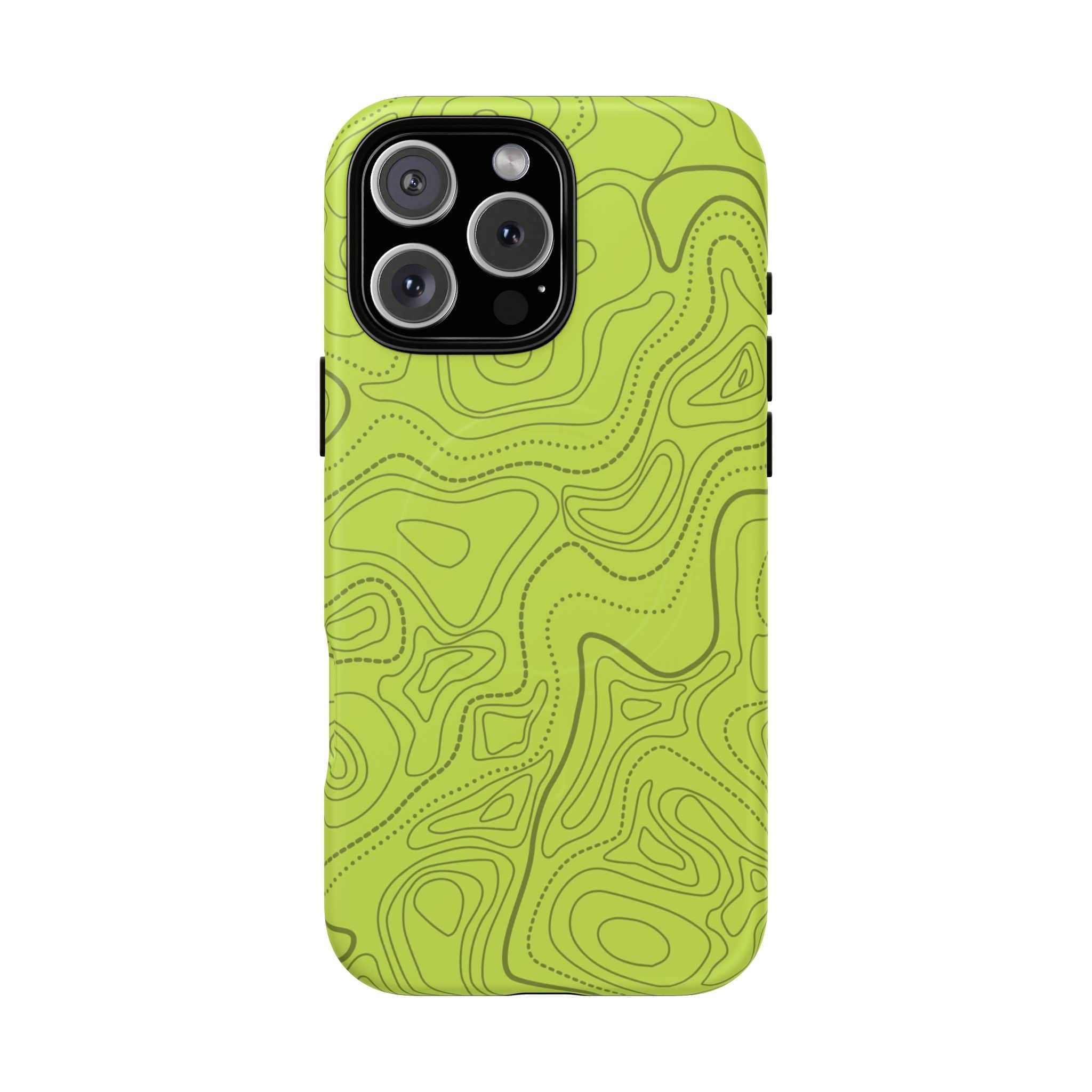 Signal Green Topo Tough Magnetic iPhone Case