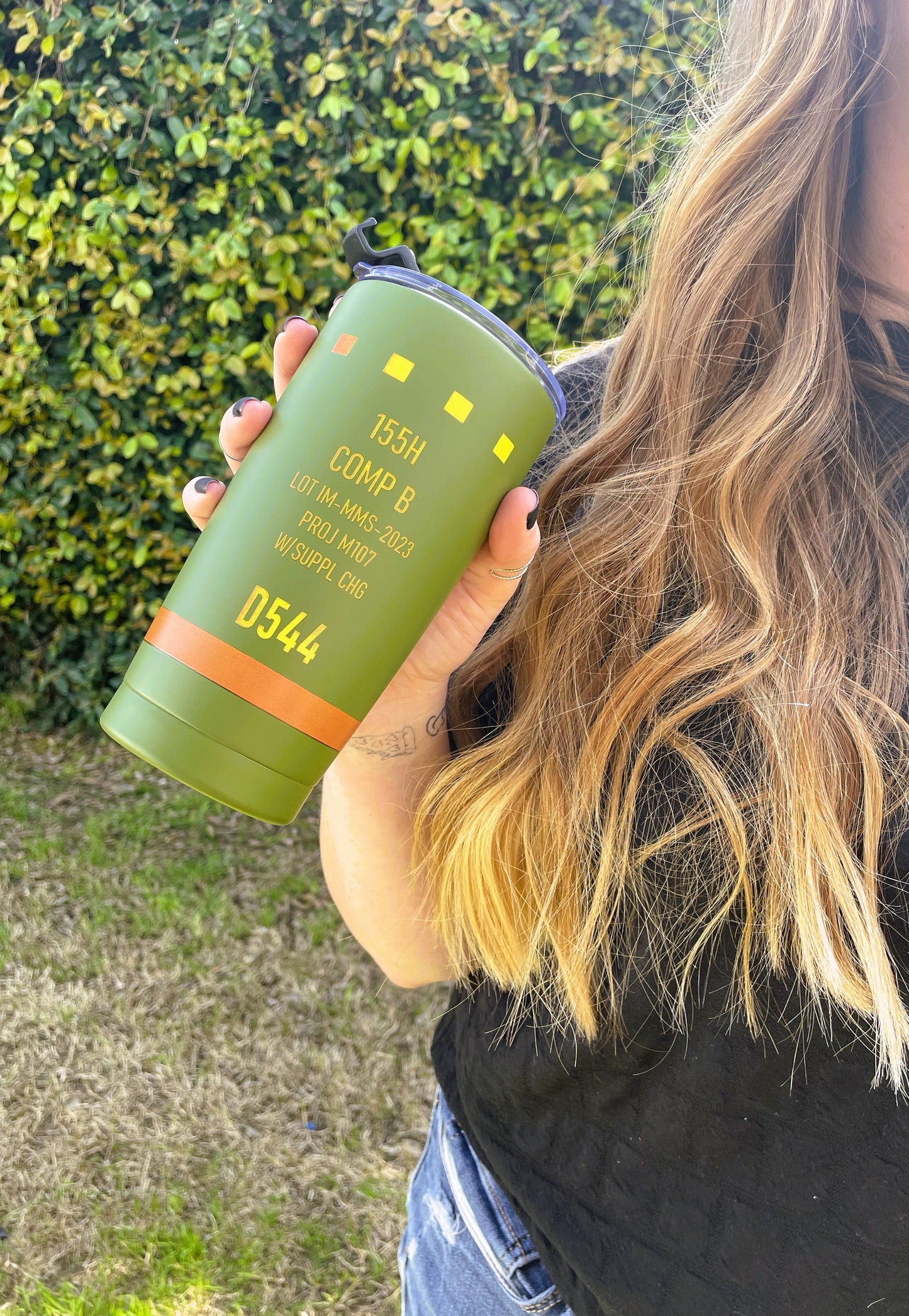 20oz 155mm Artillery Tumbler (High Explosive) – Military Inspired Insulated Drinkware